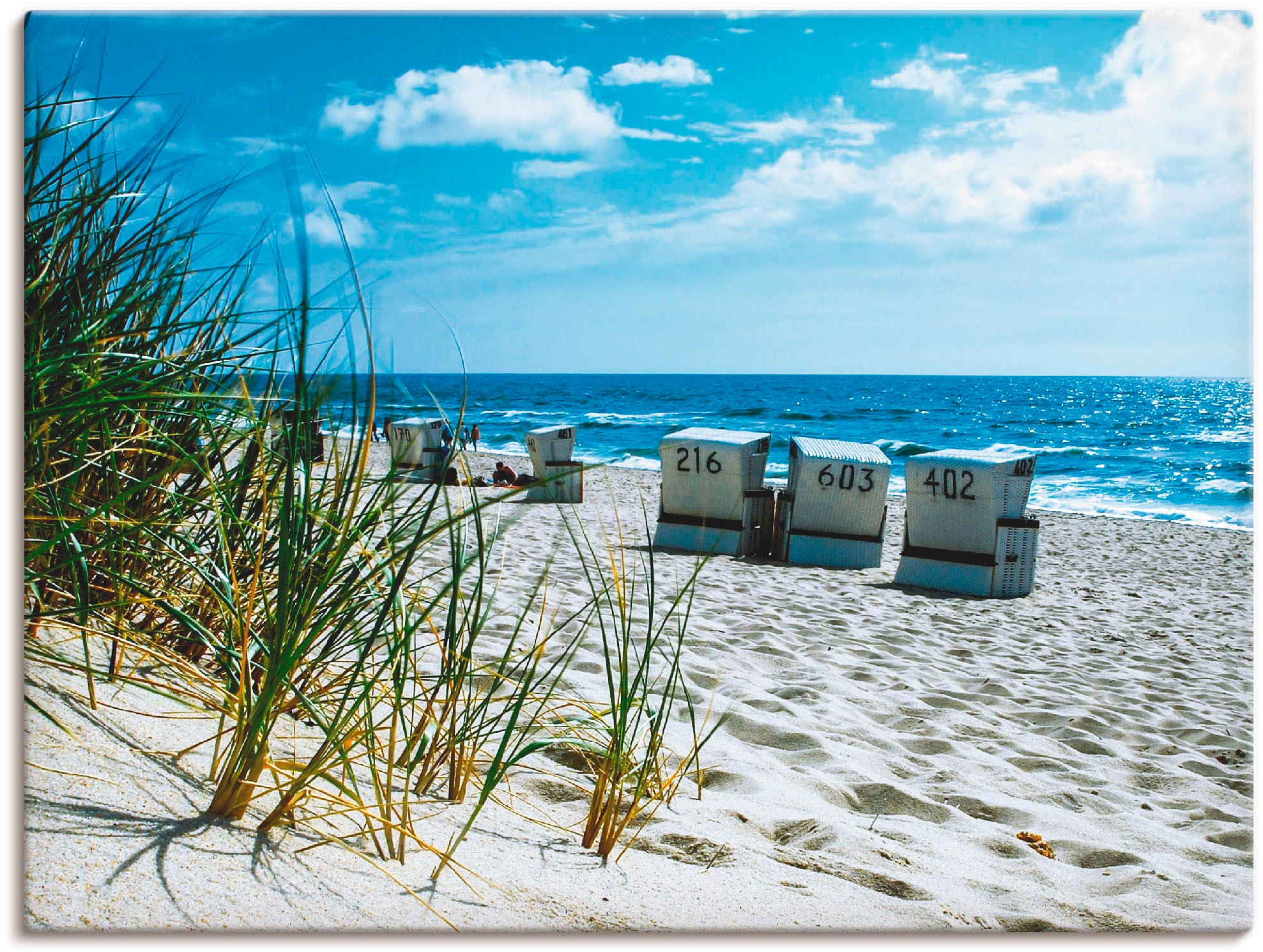 Artland Wandbild "Hinter den Dünen", Strand, (1 St.), als Leinwandbild, Poster in verschied. Größen