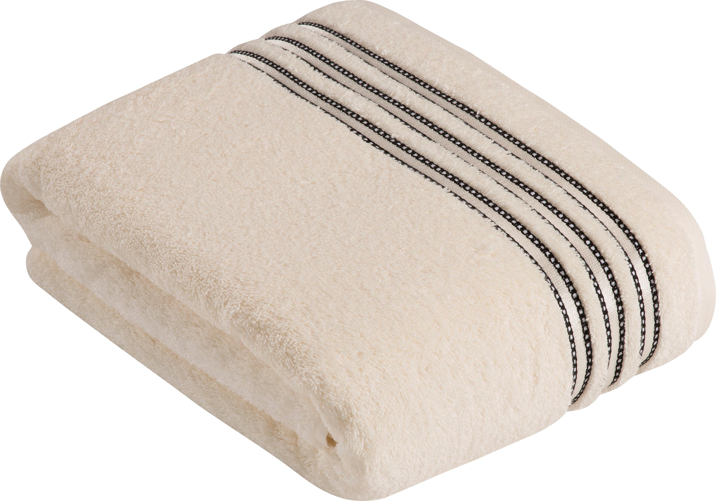 Saunatuch VOSSEN, B:100cm L:150cm, weiß, Walkfrottee, Obermaterial: 100% Baumwolle, Handtücher, "Cult de Luxe", mit Glanzbordüre