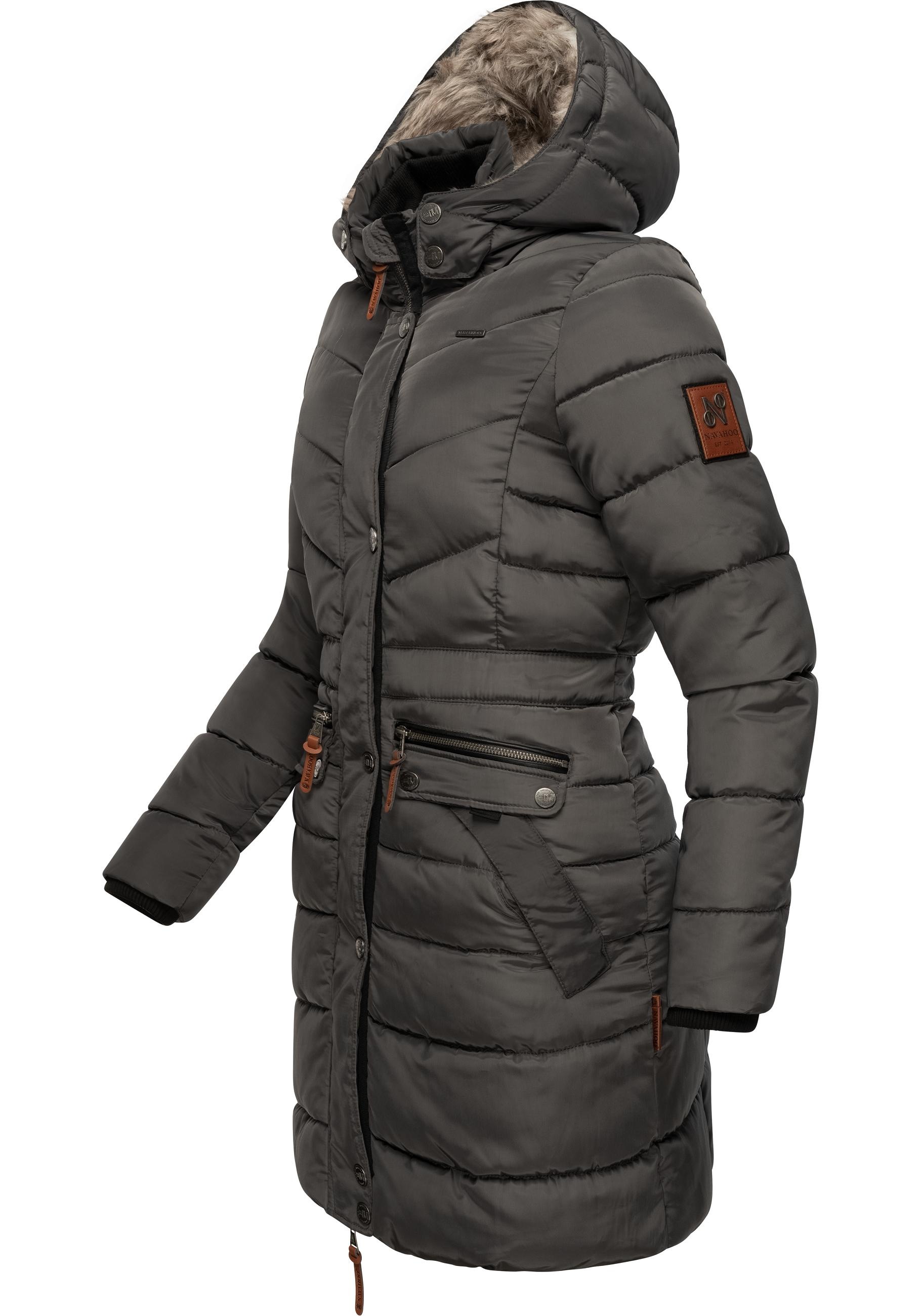Navahoo Steppmantel »Paula«, stylischer Winter Parka m. edlem Fellimitat