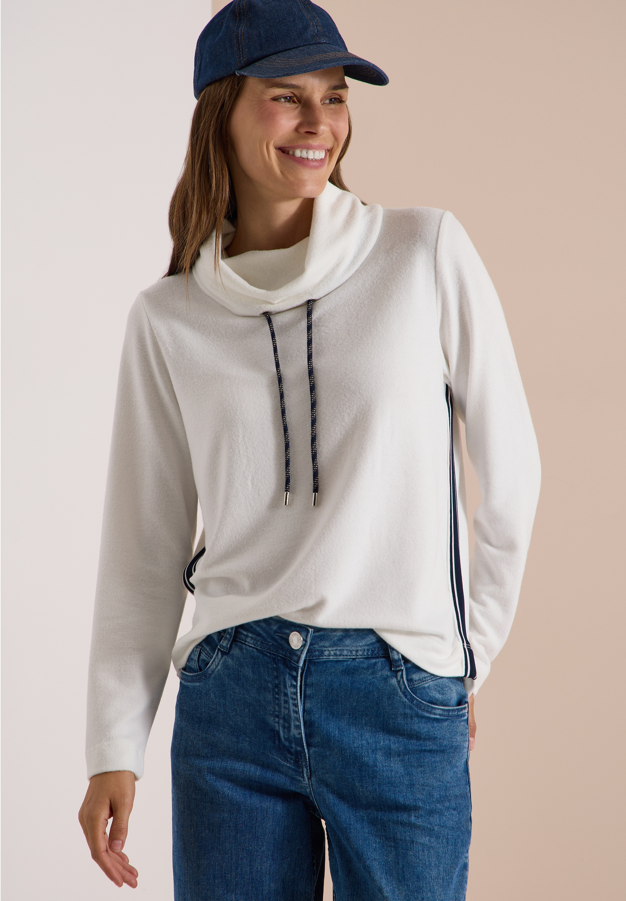 Cecil Langarmshirt in Unifarbe
