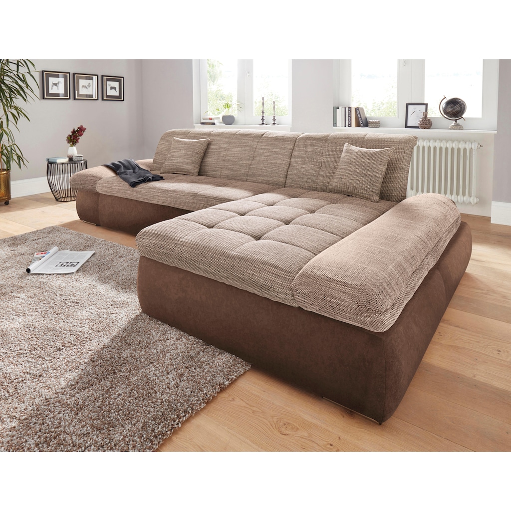 DOMO collection Ecksofa »PB Moric wahlweise mit Bettfunktion + Armteilverstellung, Schlafsofa«