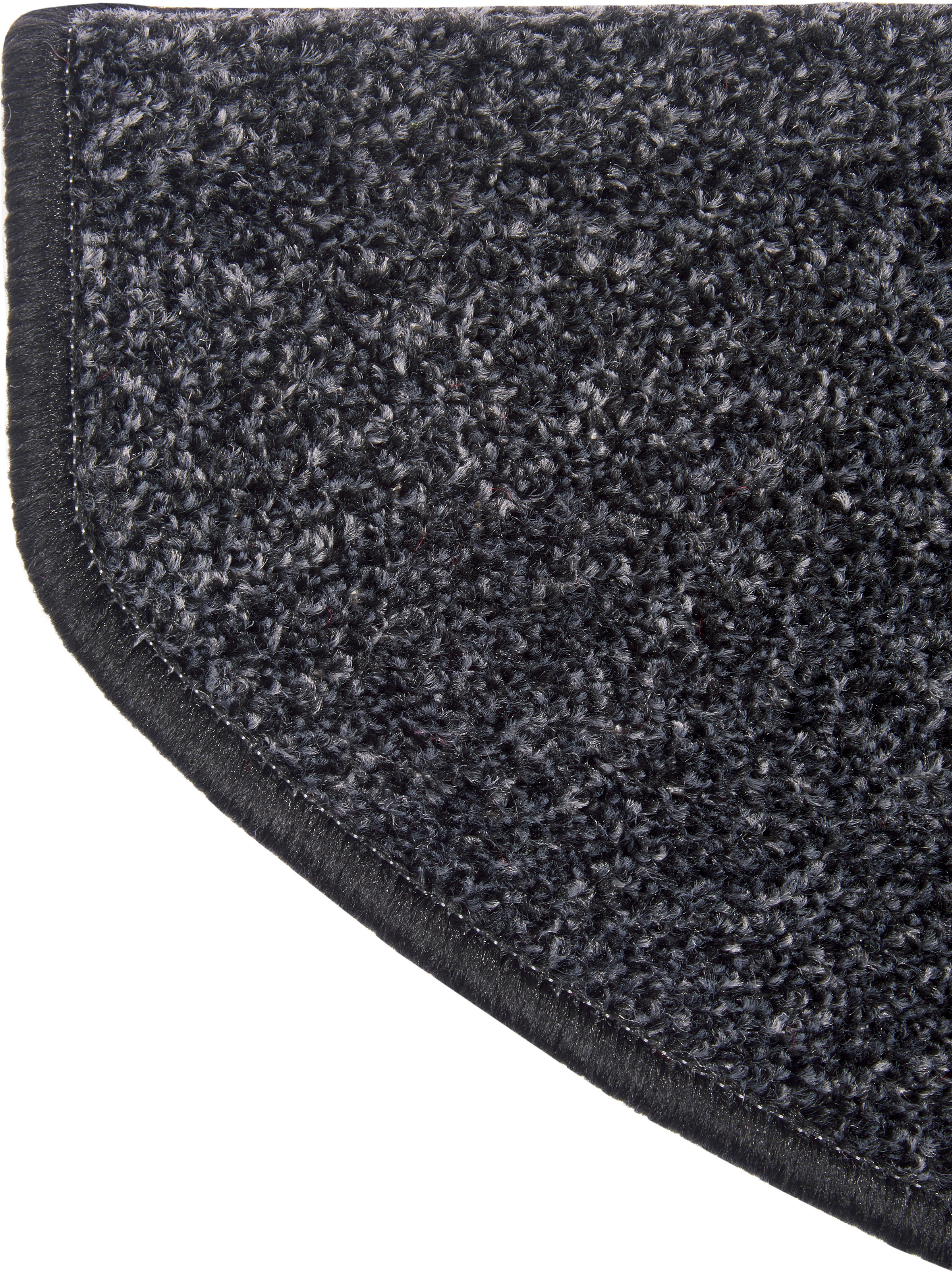 Stufenmatte HANSE HOME EXCLUSIV "Liberty", schwarz (anthrazit, schwarz), B:28cm H:7mm L:65cm, Polypropylen, Teppiche, Uni, robust, kräftige Farben, Meliert, Treppe, Gekettelt, 15 er Set 3