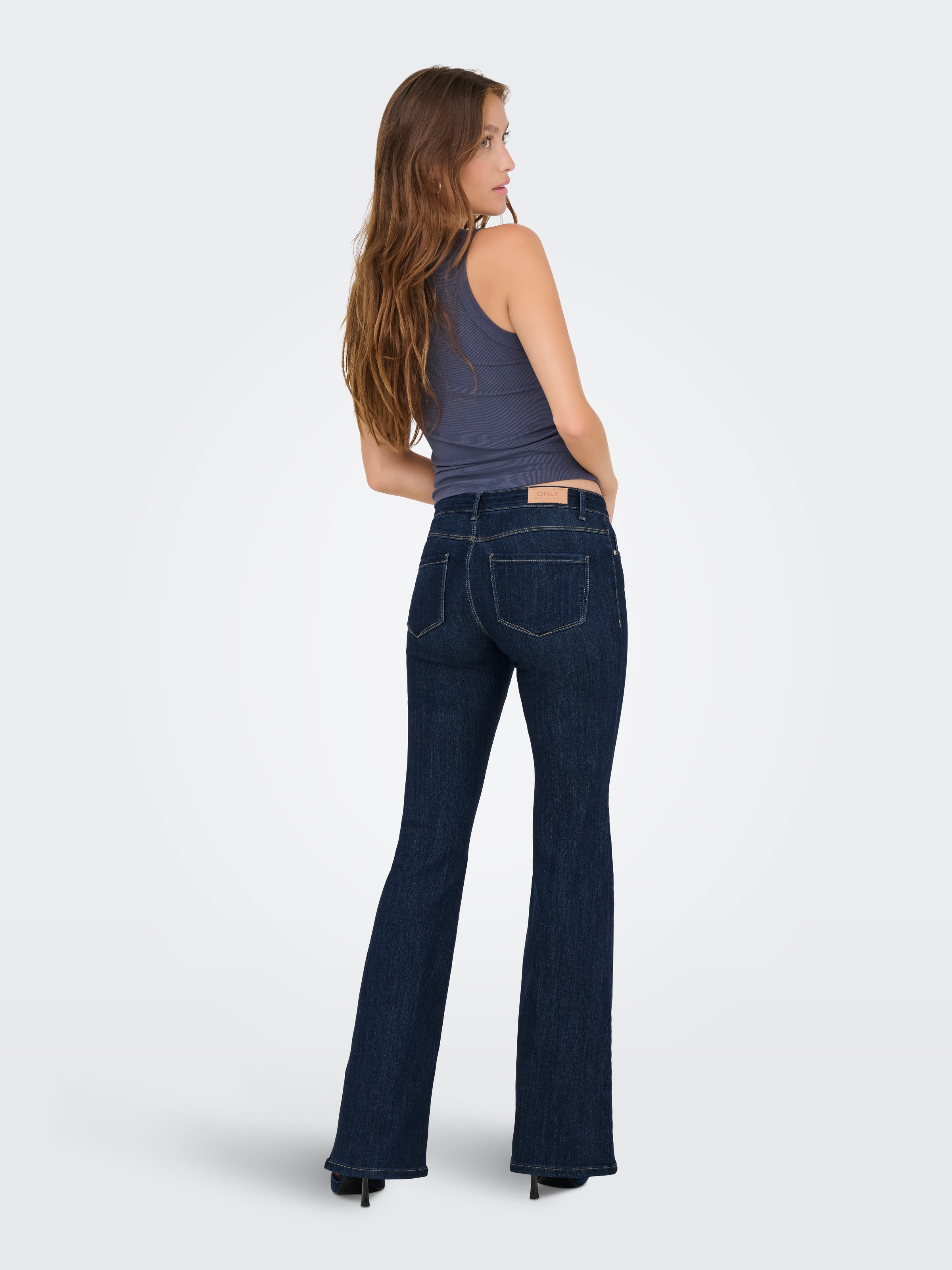 ONLY Bootcut-Jeans »ONLHELLA LOW RETRO FLARED DNM« Viskosemischung, bootcut fit