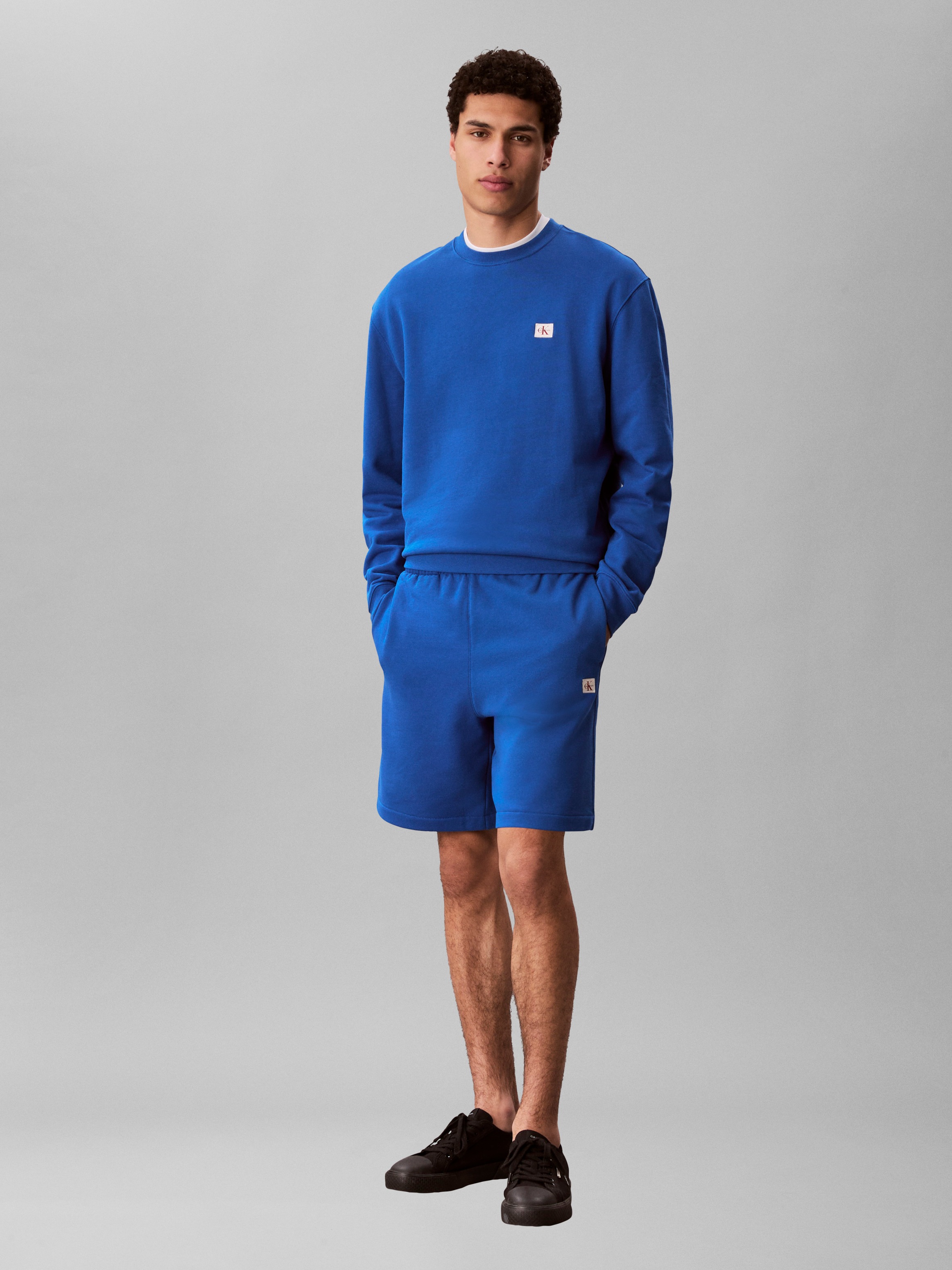 Calvin Klein Jeans Sweatshorts Regular Fit, Logo-Badge, Seitentaschen günstig online kaufen