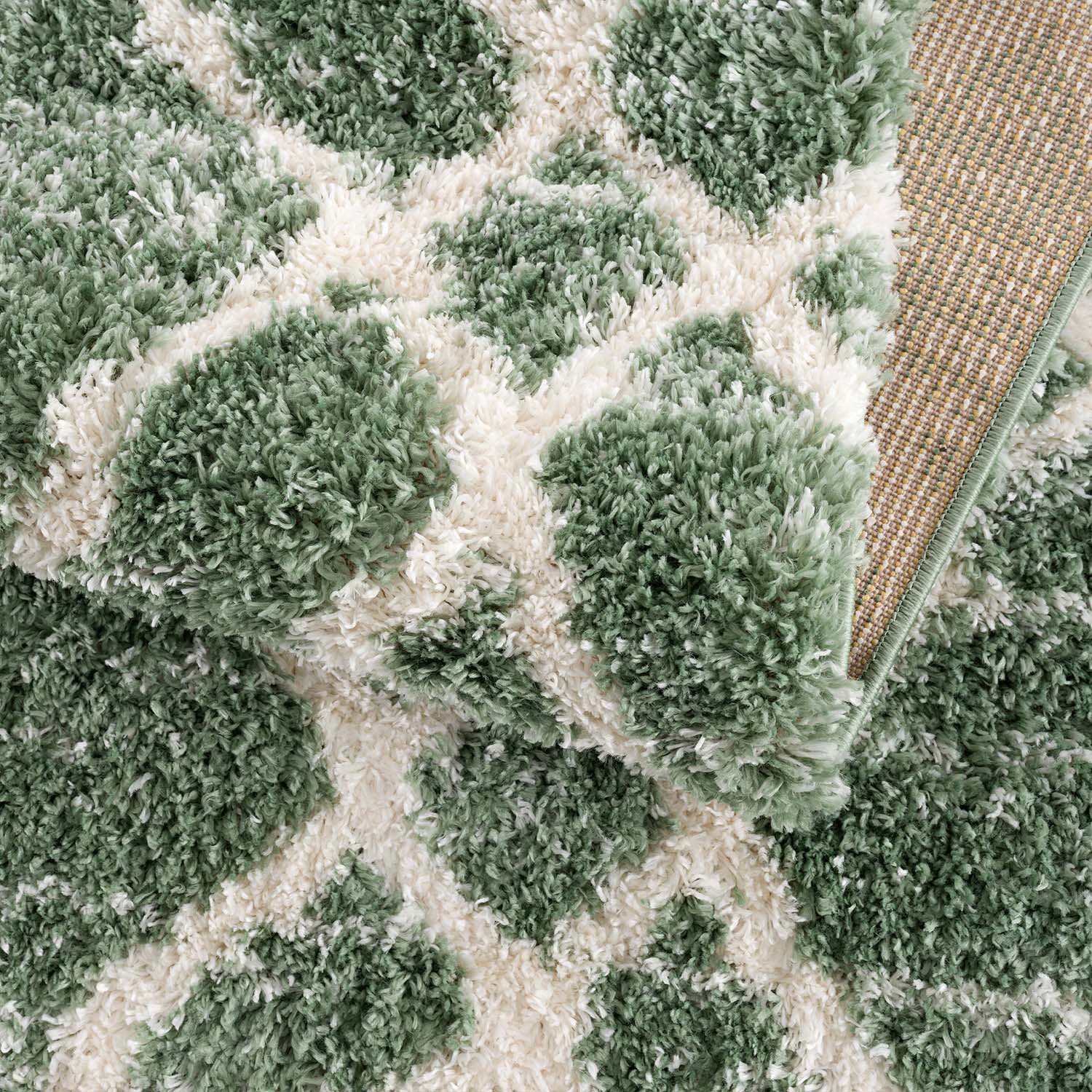 Carpet City Hochflor-Teppich »Pulpy 540«, rechteckig, besonders weich,  Rauten-Optik, ideal für Wohnzimmer & Schlafzimmer | BAUR