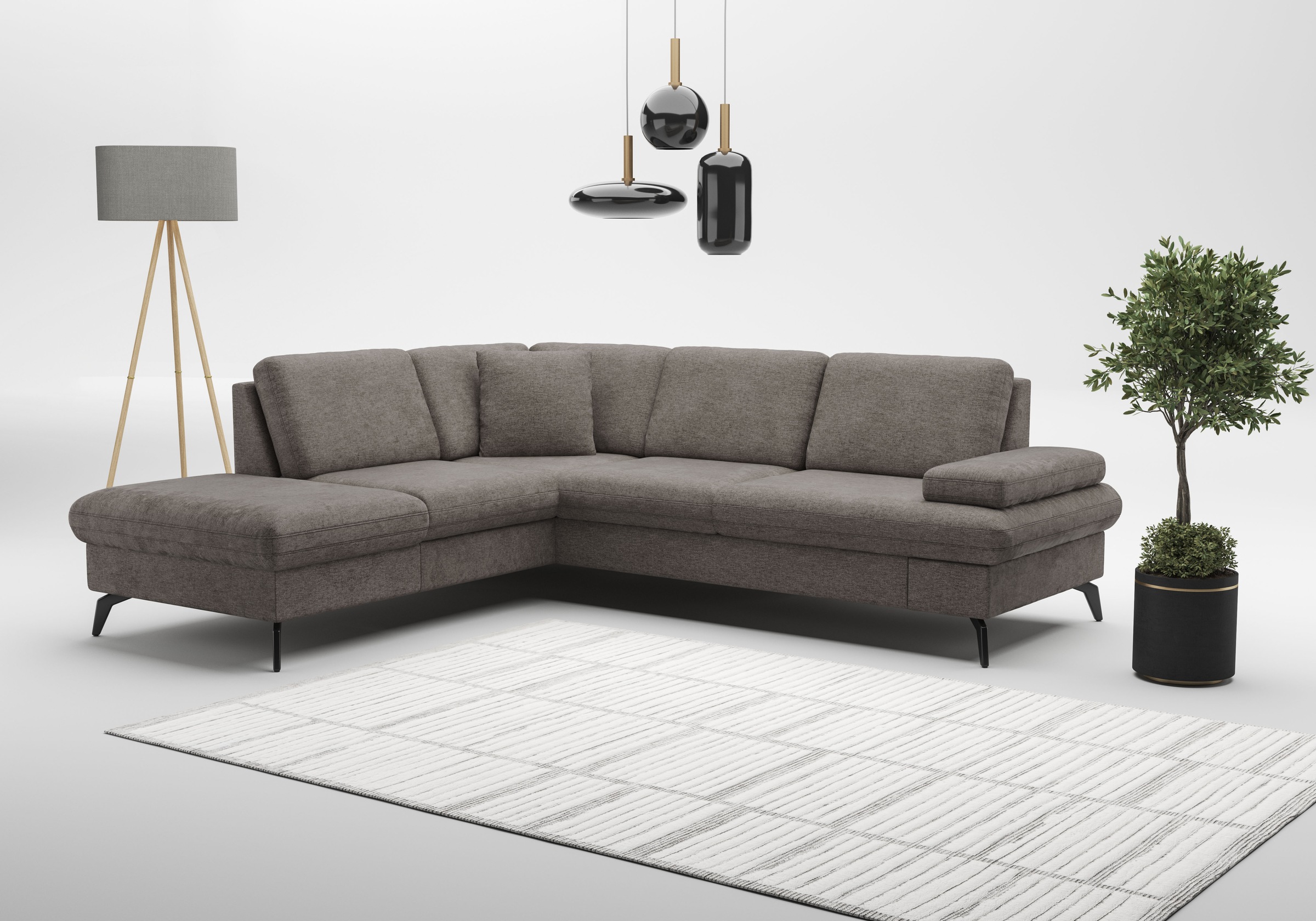 sit&more Ecksofa "Morris Jubi L-Form", inkl. Armteilfunktion und 1 Zierkiss günstig online kaufen