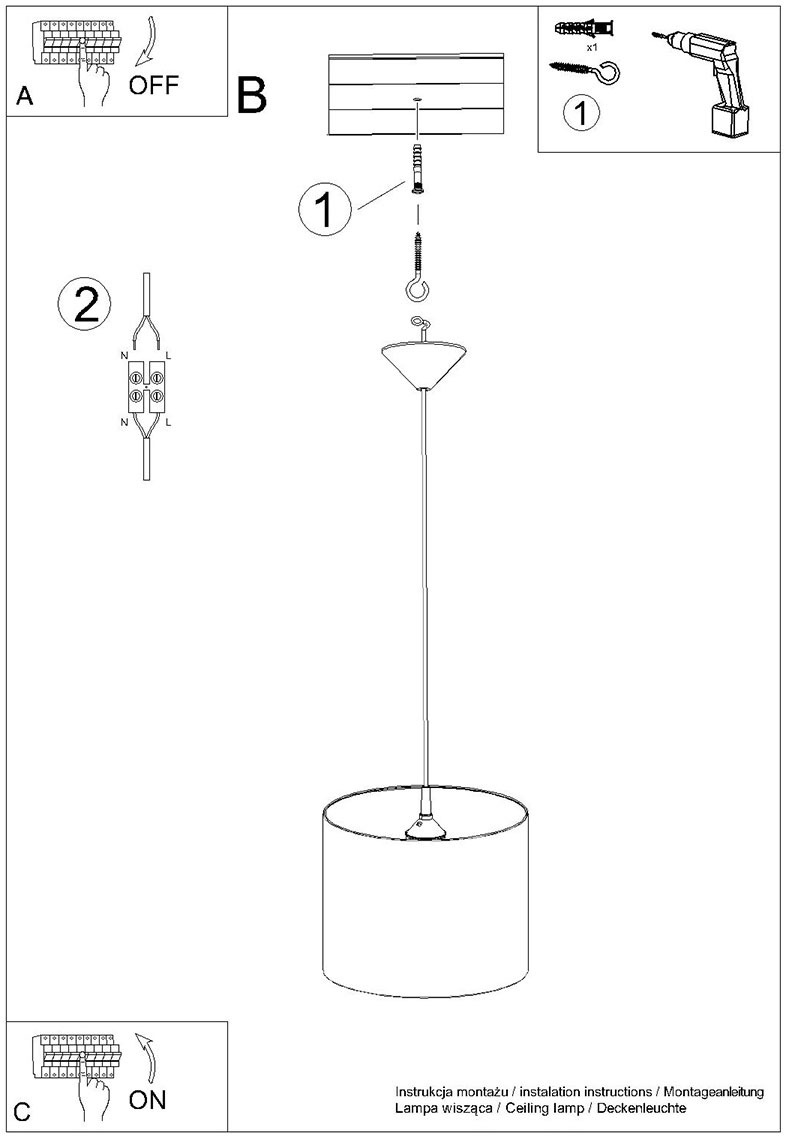 SOLLUX lighting Pendelleuchte »Pendelleuchte PRINCESS 30«, 1 flammig, Leuchtmittel E27 | ohne Leuchtmittel, Streulicht