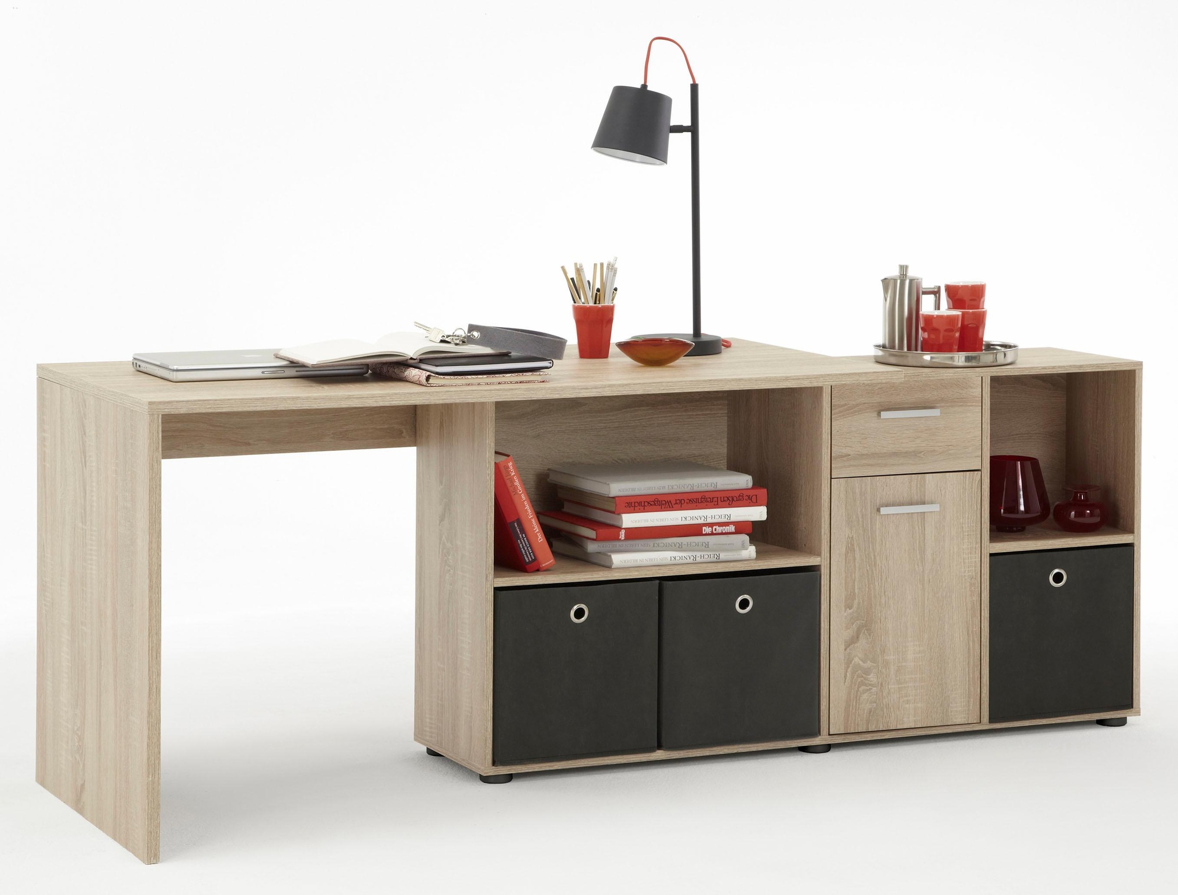 FMD Eckschreibtisch "Lexo", Schreibtisch/Sideboard viel Stauraum, beidseiti günstig online kaufen