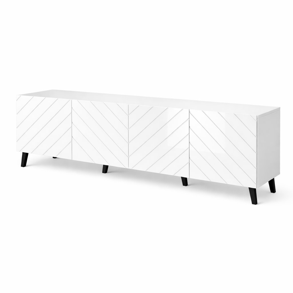 OTTO home Lowboard »HOLLY 2.0, TV-Board, TV-Kommode, TV-Schrank, TV-Unterschrank, TV-Möbel« Modernes lackiertes Hochglanz TV-Board, grifflos, Breite 200 cm