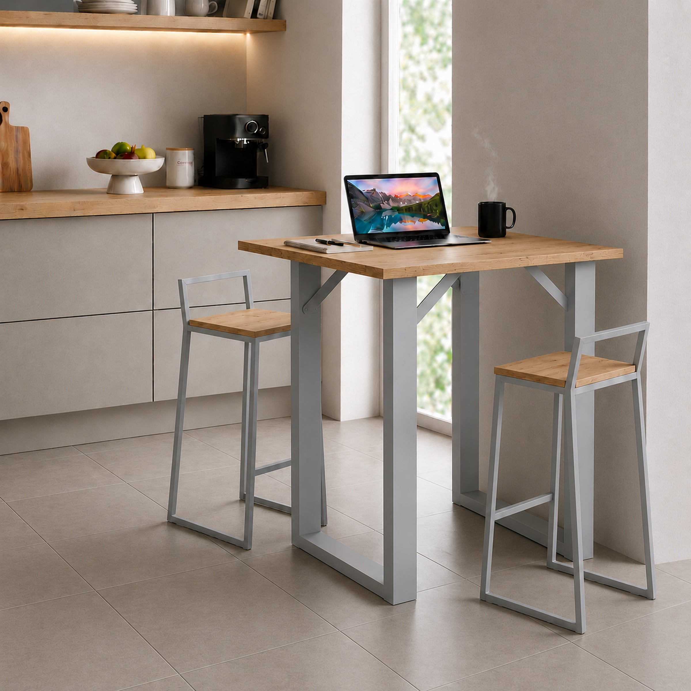 VCM Bartisch »Holz Bartisch Stehtisch Tisch Tresen Xona 80x80 cm« 1 Stk. tlg.