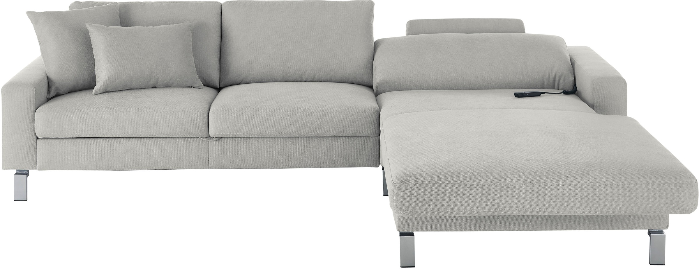 Thumbnail - 3C Candy Ecksofa "Lecce, wahlweise PUR-Schaumstoff oder Tonnentaschenfederkern" Bett im 2,5-Sitzer, teilmotorische Schla...