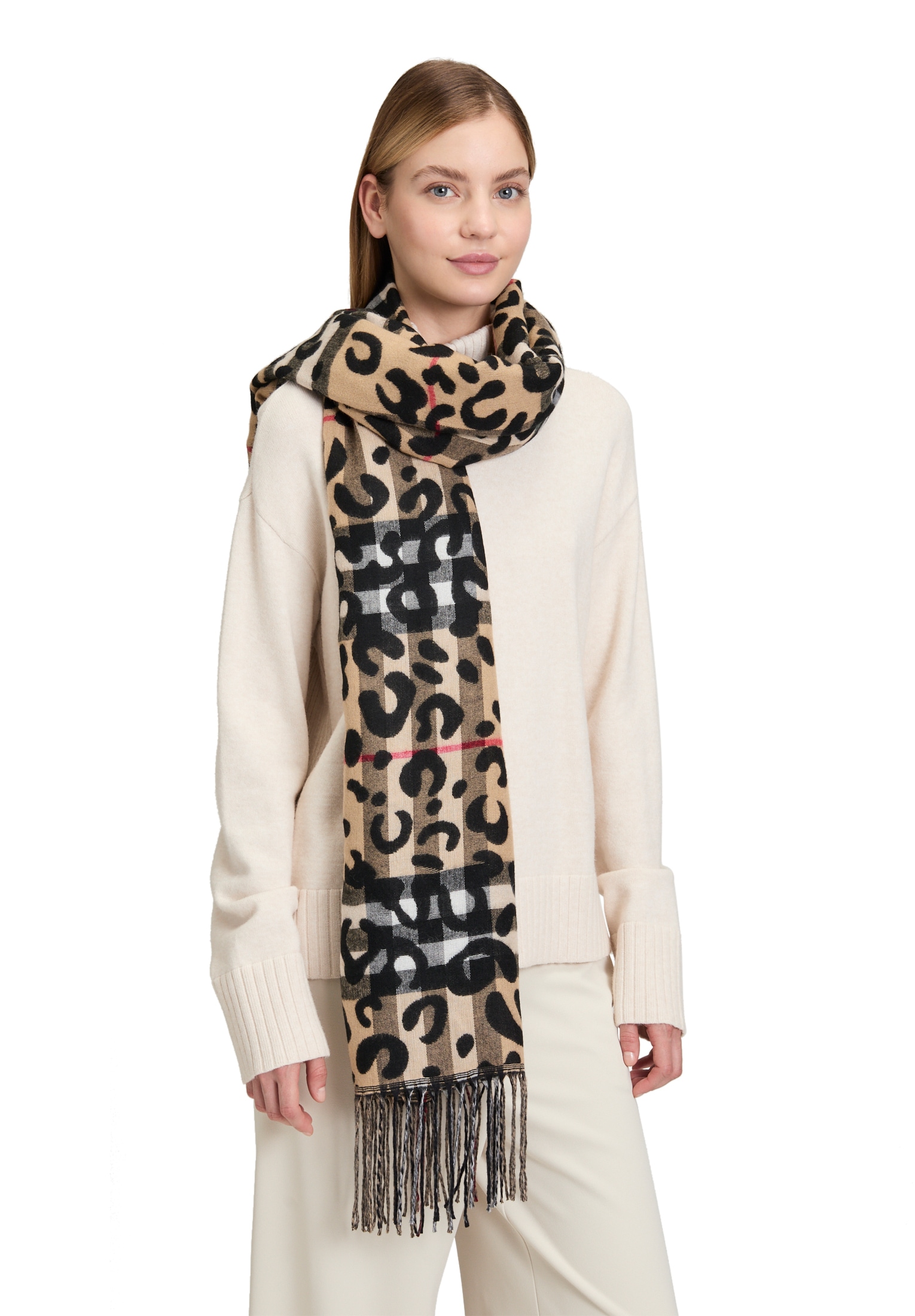 Betty Barclay Schal "Betty Barclay Damen Winterschal mit Fransen" günstig online kaufen