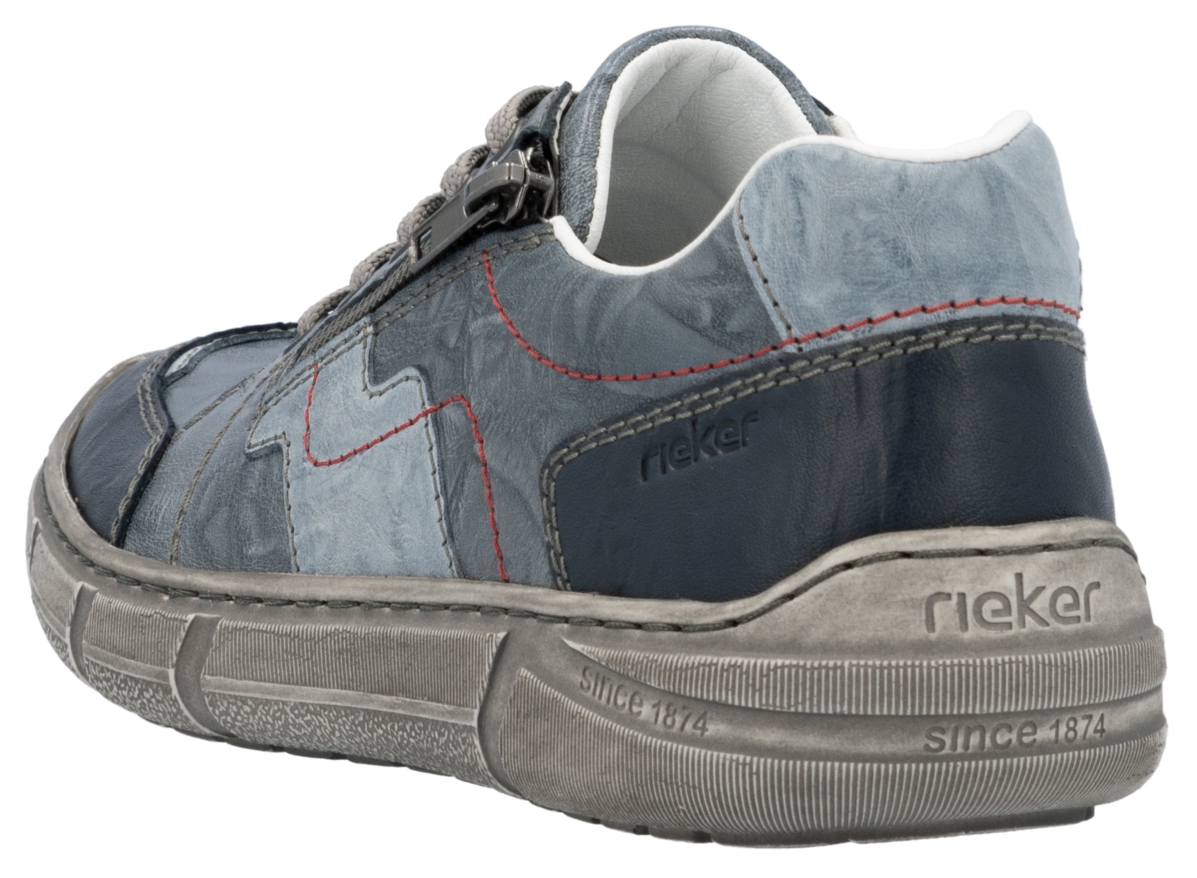 Rieker Sneaker, Schnürschuh, Halbschuh, Freizeitschuh mit Reißverschluss