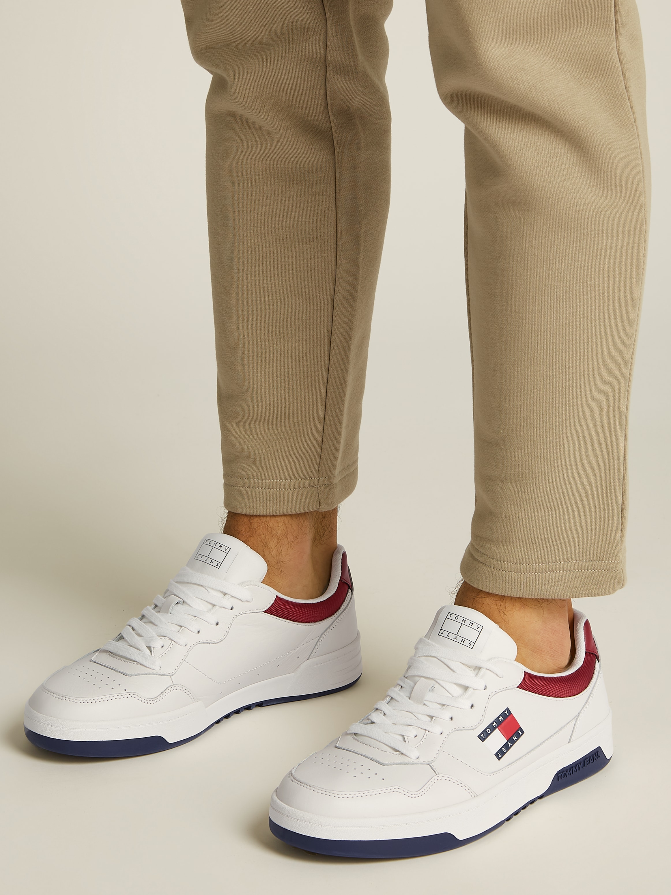 Tommy Jeans Sneaker »(NEW) TJM CUPSOLE LEATHER ESS«, Freizeitschuh, Halbschuh, Schnürschuh im Basket-Look