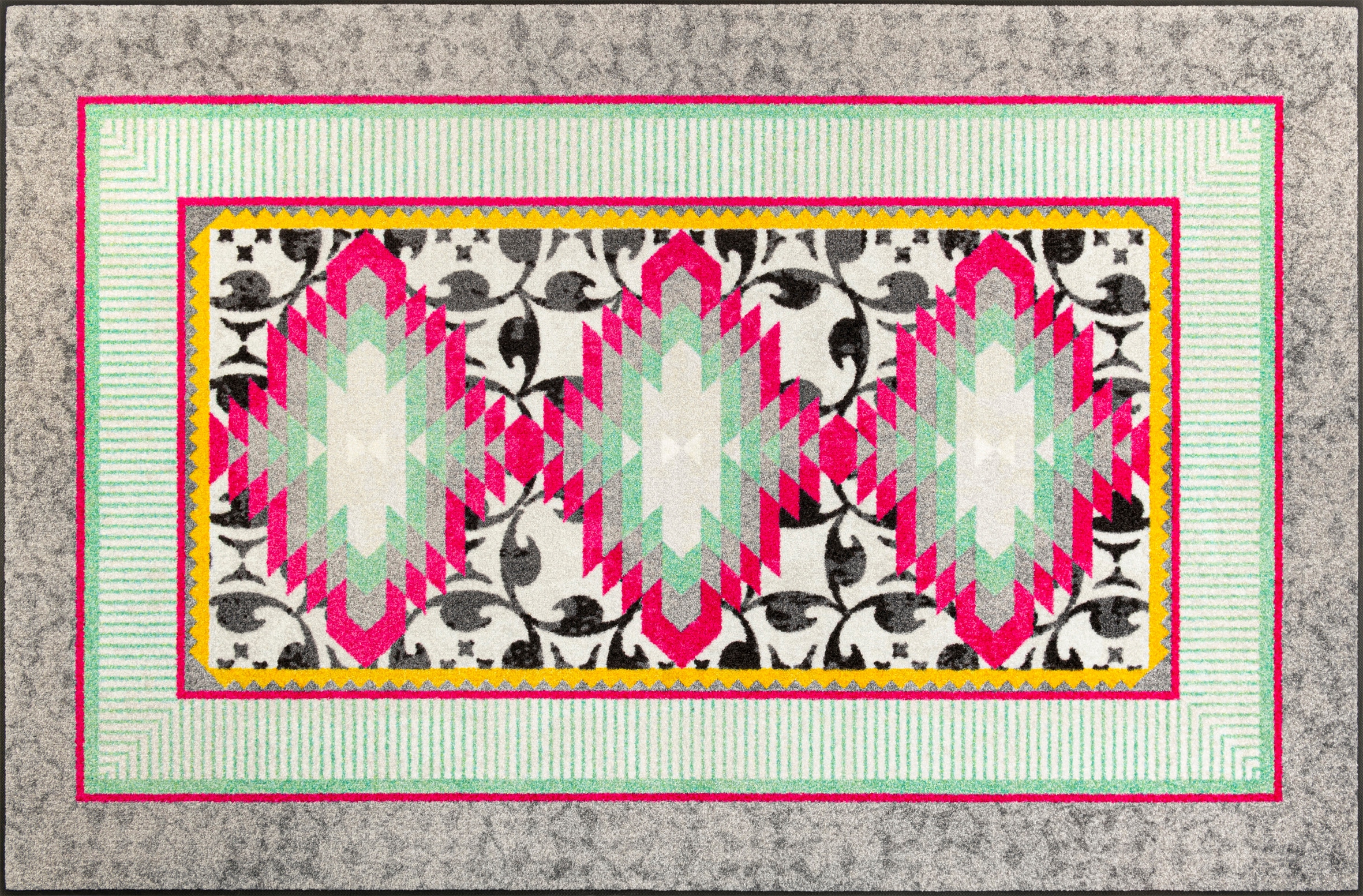 wash+dry by Kleen-Tex Fußmatte "Tribal Pop" rechteckig 7 mm Höhe auch als L günstig online kaufen