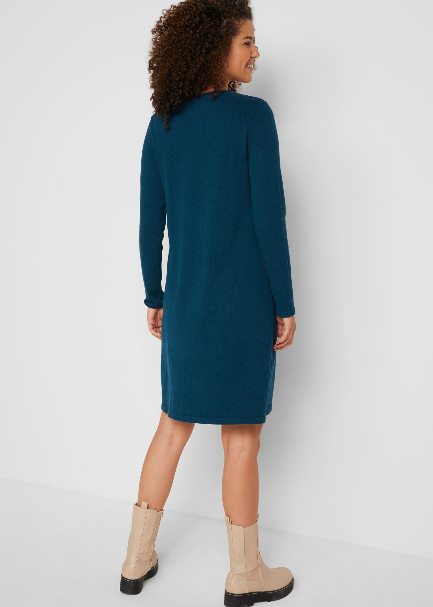 bonprix Strickkleid Strickkleid mit recycelter Baumwolle