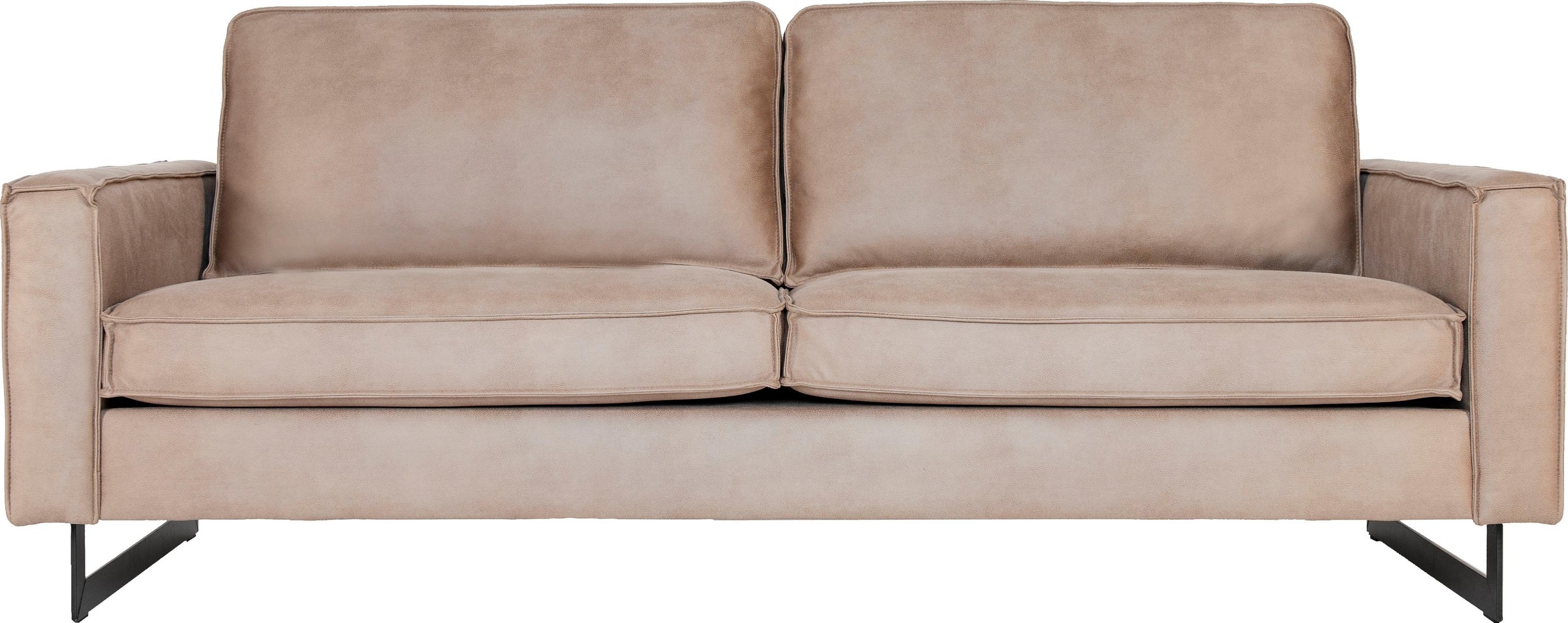 Home affaire 3-Sitzer "Pinto, 206 cm, Cord, Chenille, Lederoptik" mit Keder günstig online kaufen