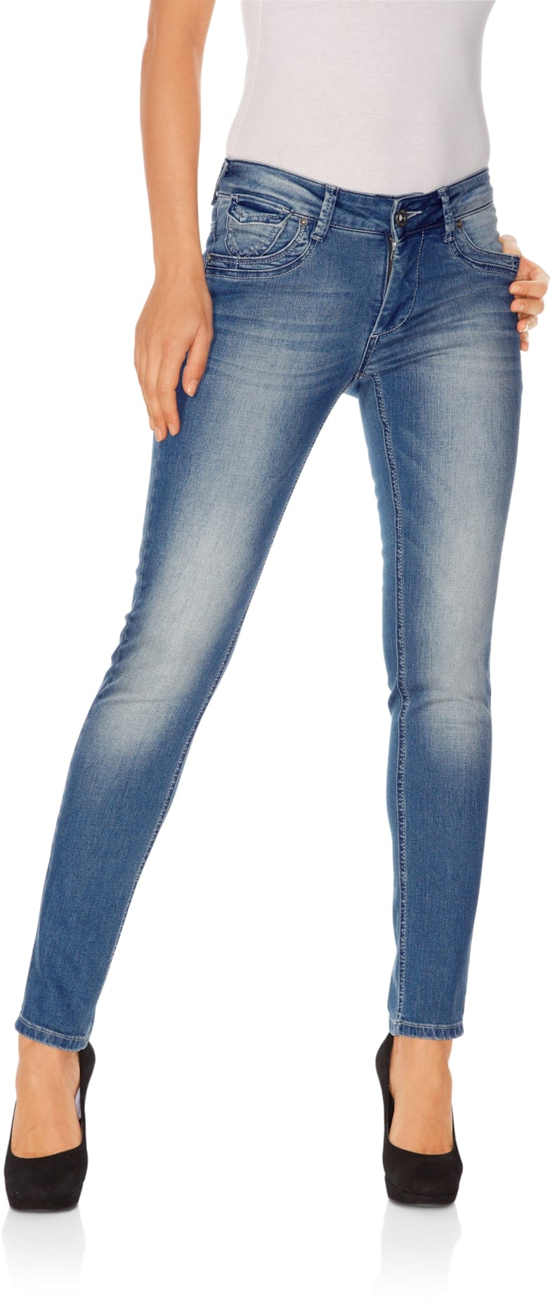 LINEA TESINI by heine Röhrenjeans, (1 tlg.) günstig online kaufen