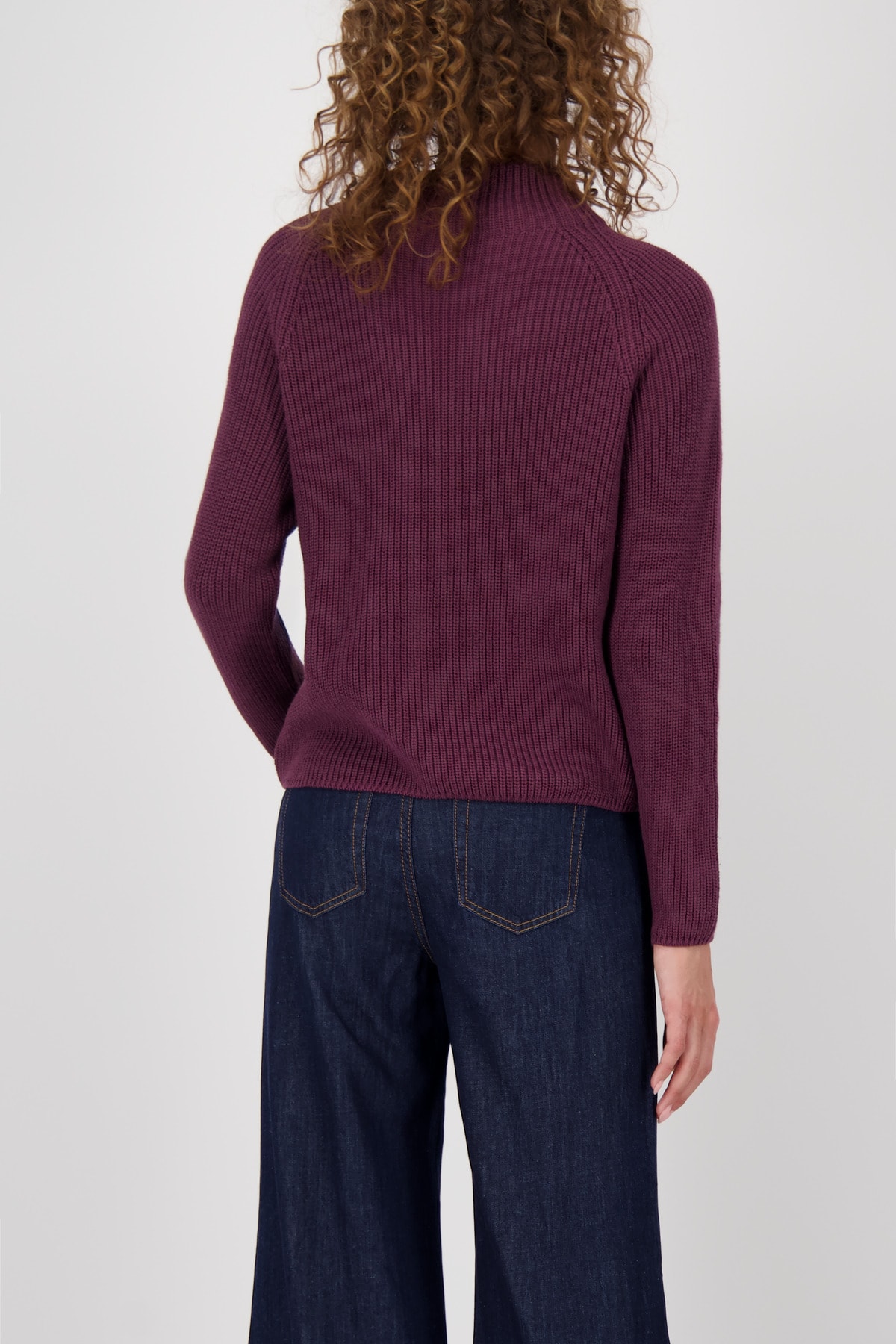 Monari Strickpullover »Pullover Basic Perlfang«, Regular fit mit Rundhalsausschnitt