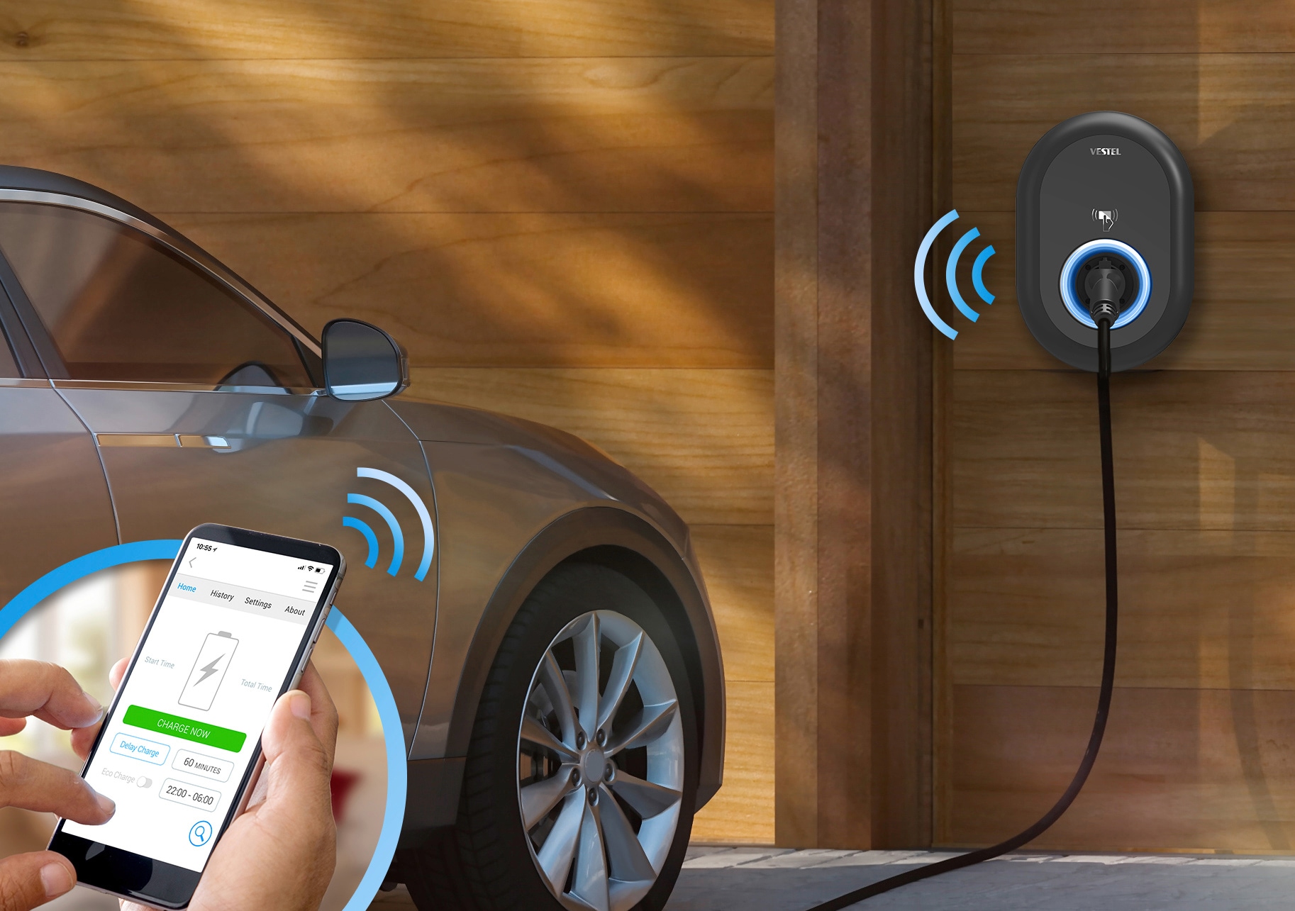 VESTEL Elektroauto-Ladestation »Wallbox EVC04-AC11SWA-T2P«