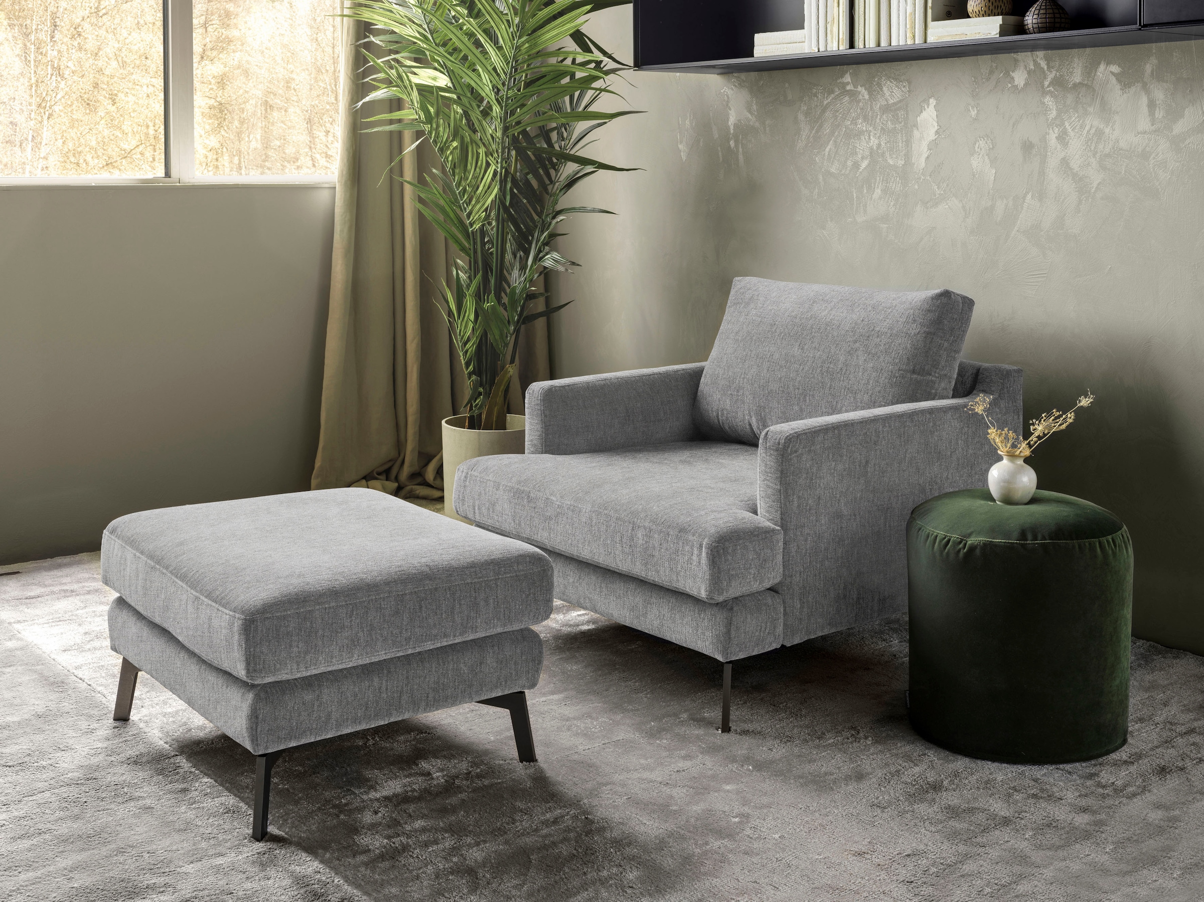 furninova Sessel »Saga«, (Set, mit Hocker), ein Klassiker im skandinavischen Design