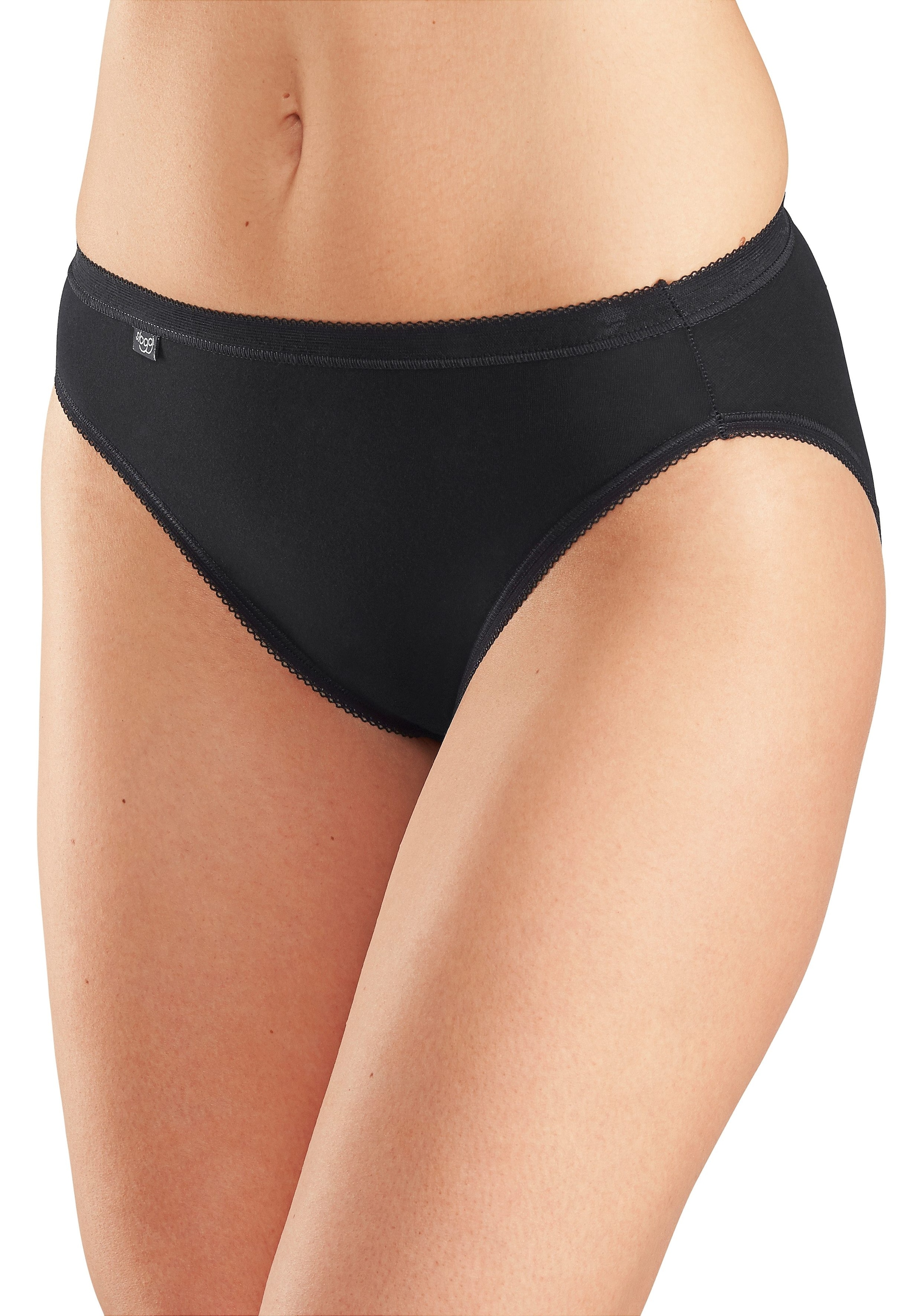 sloggi Jazz-Pants Slips »Basic+ Tai 2P«, (Packung, 2 St.), mit elastischer Mäusezähnchenkante