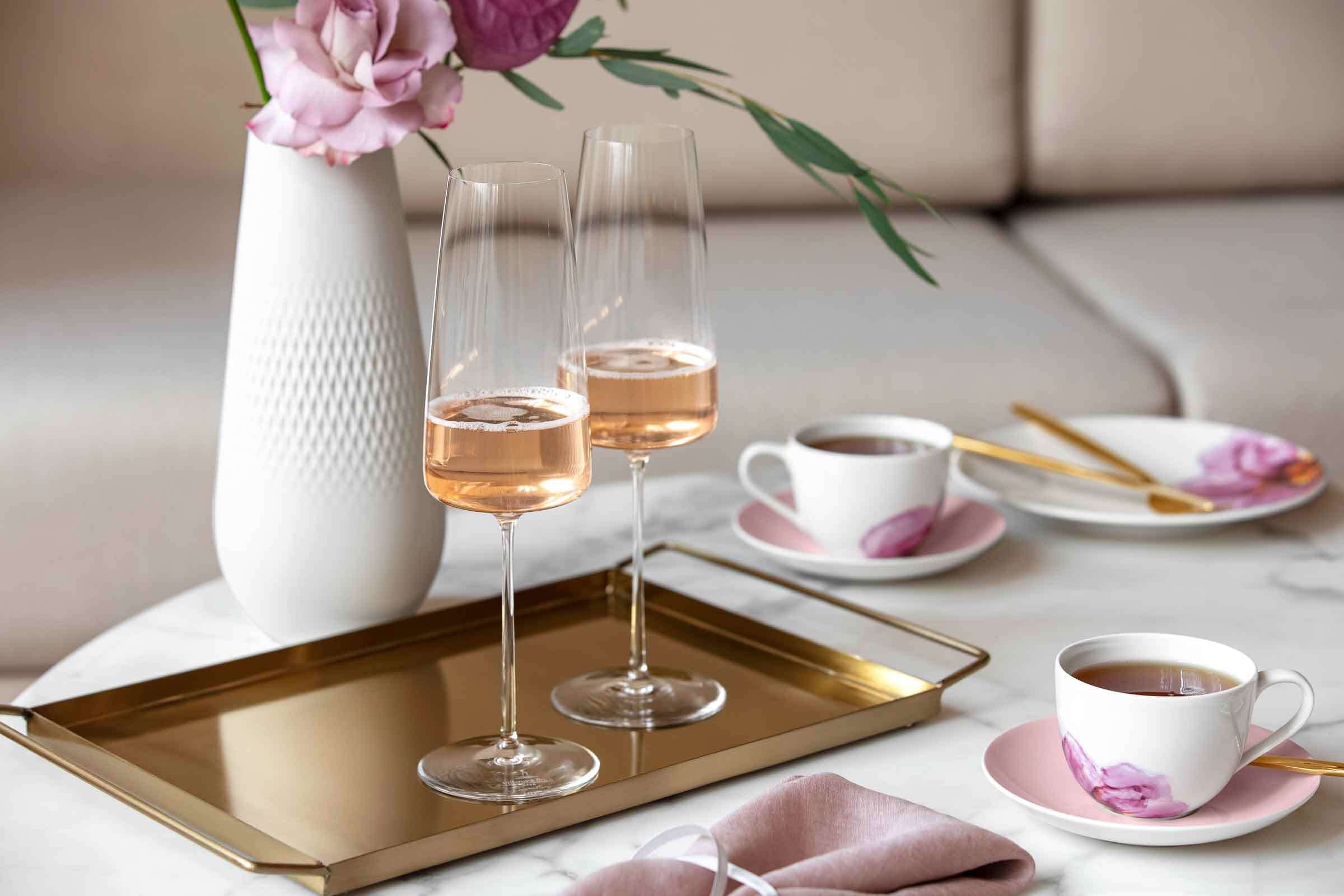 Villeroy & Boch Geschirr-Set »Kaffeeset Rose Garden 6er Set weiß-rosa«
