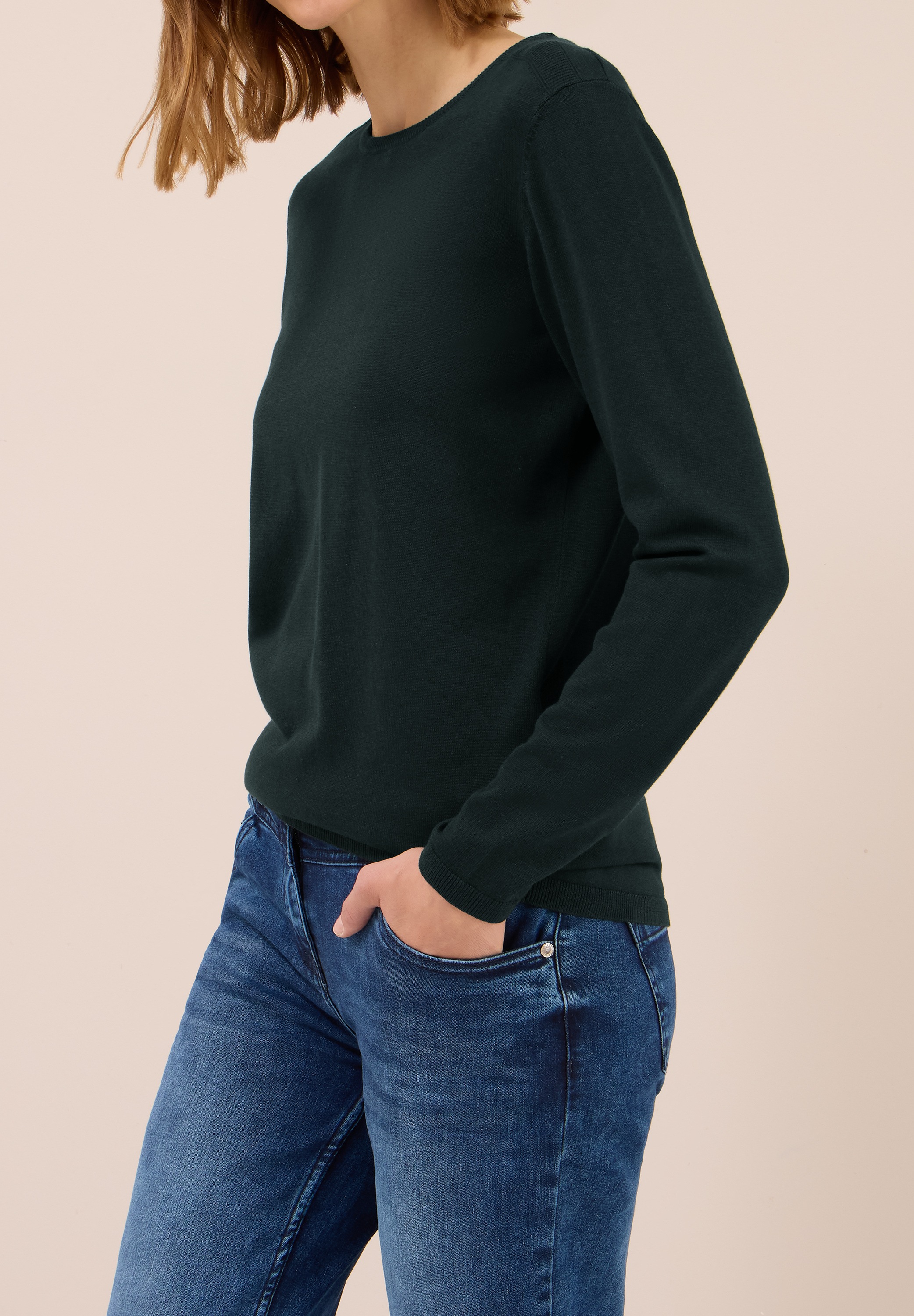 Cecil Strickpullover, mit feinem Detail an der Schulter und Viskose-Anteil günstig online kaufen