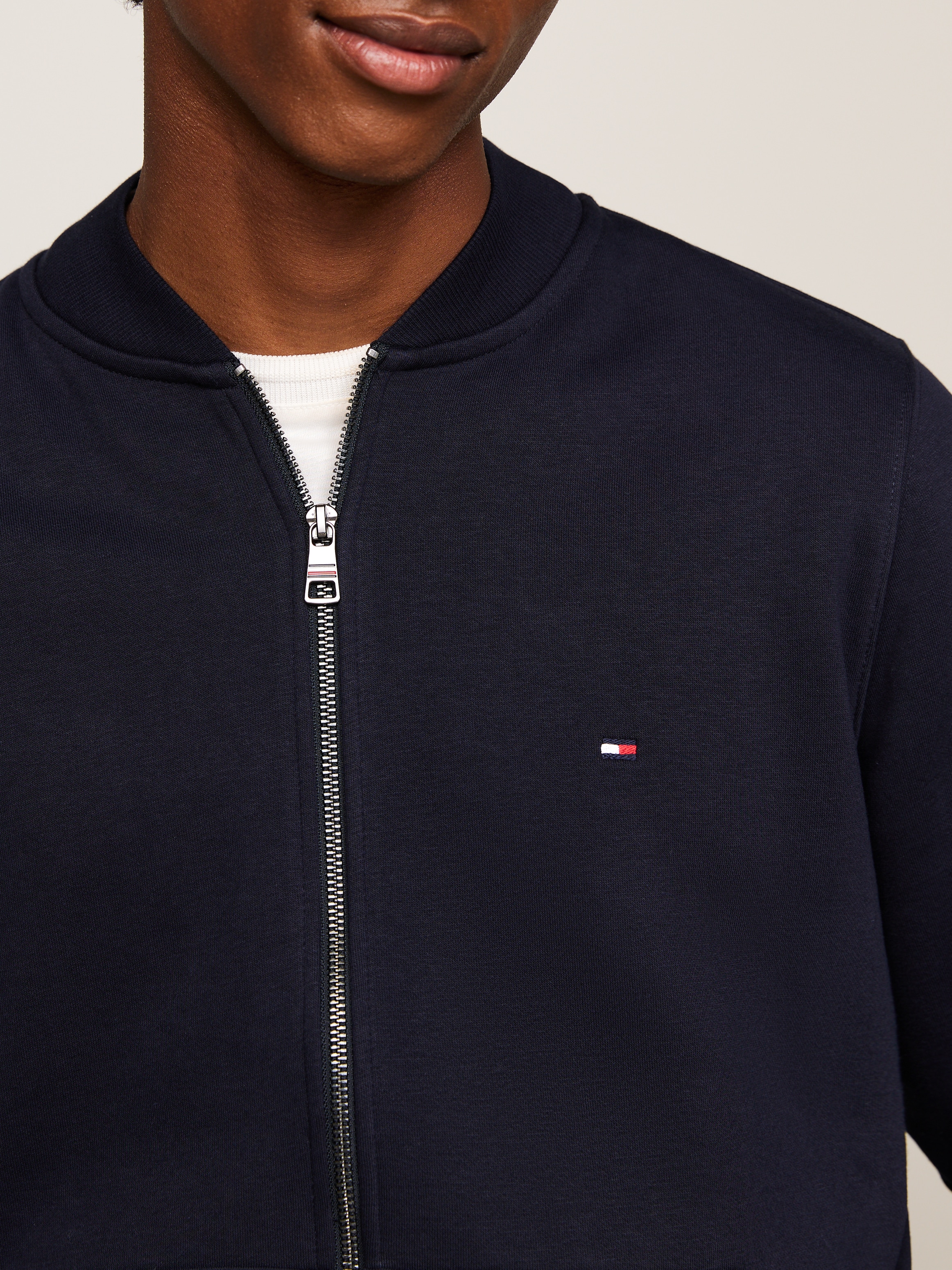 Tommy Hilfiger Sweatjacke »FLAG LOGO BASEBALL ZIP THROUGH«