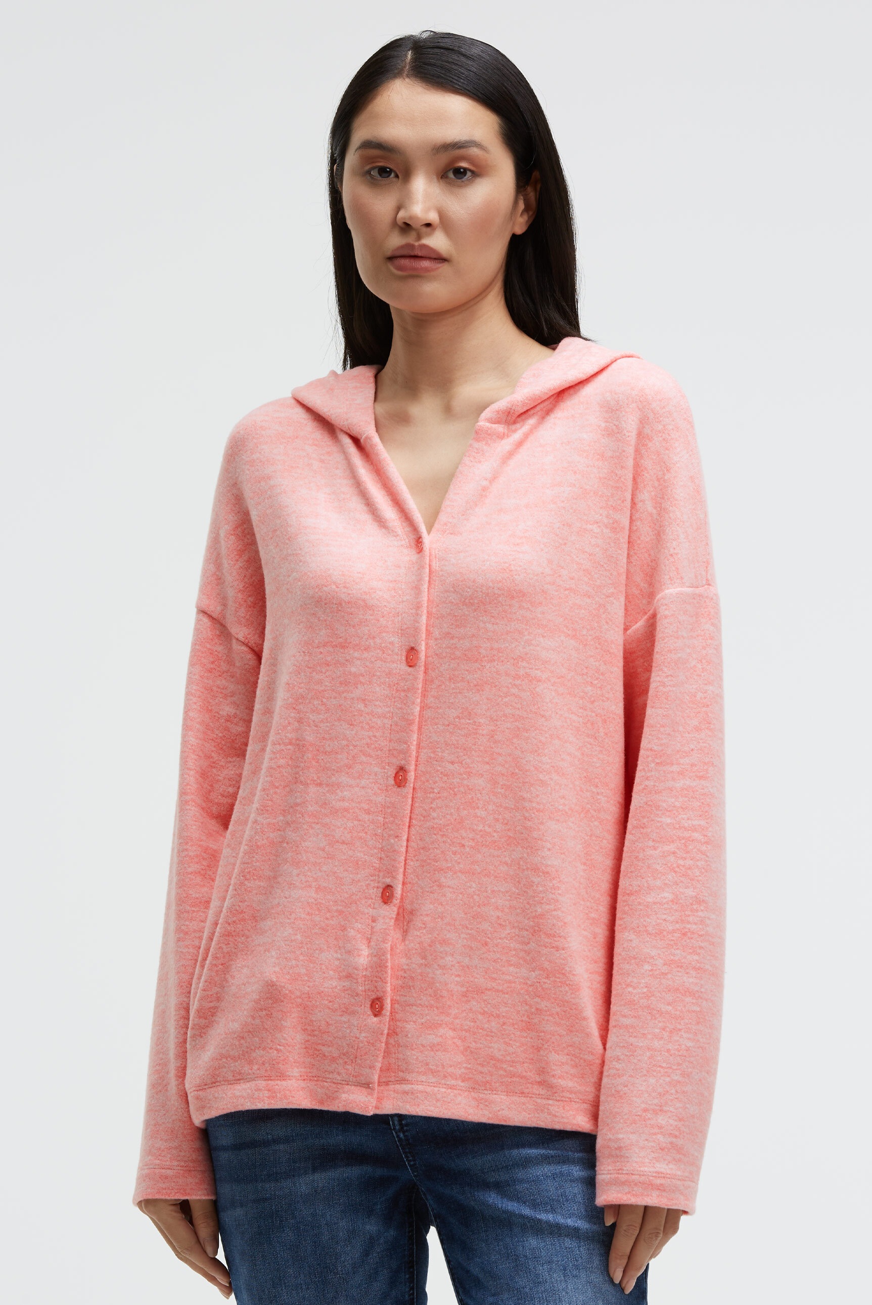 Thumbnail - SOCCX Kapuzenstrickjacke aus Feinstrick