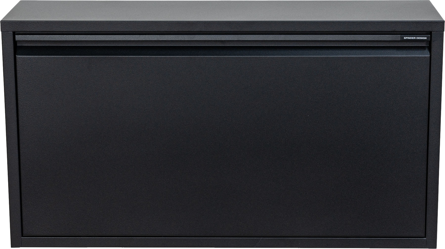 Schuhschrank SPINDER DESIGN, B:75,3cm H:37,5cm T:12,5cm, schwarz, Stahl, Flur, Schränke, "Billi Schuhklapper", Stahlschuhschrank mit Doppelfach, B/H: