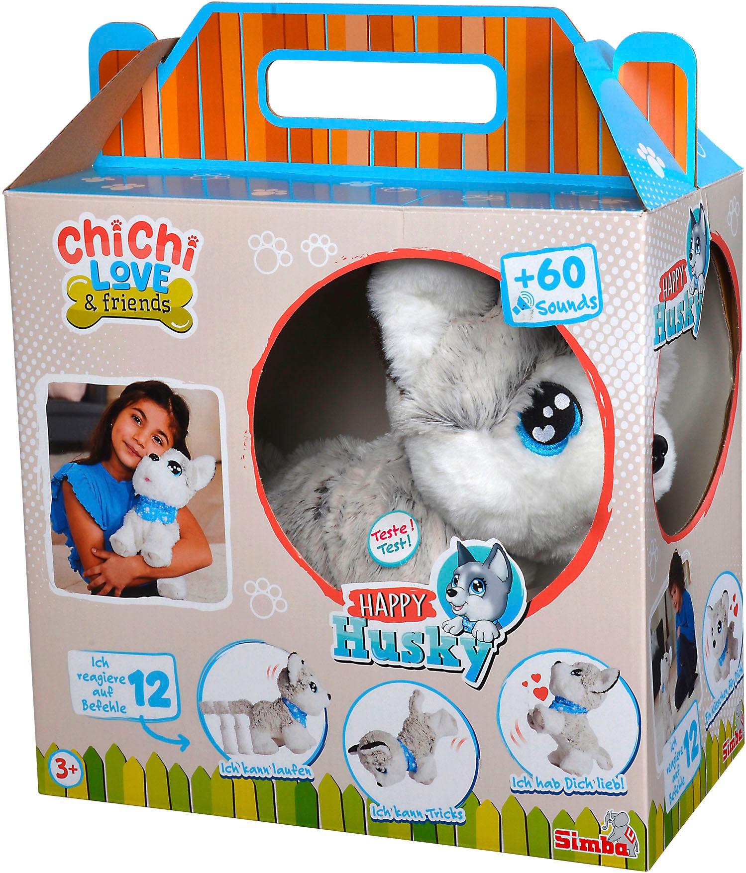 SIMBA Kuscheltier »Chi Chi Love Happy Husky«, mit Funktion