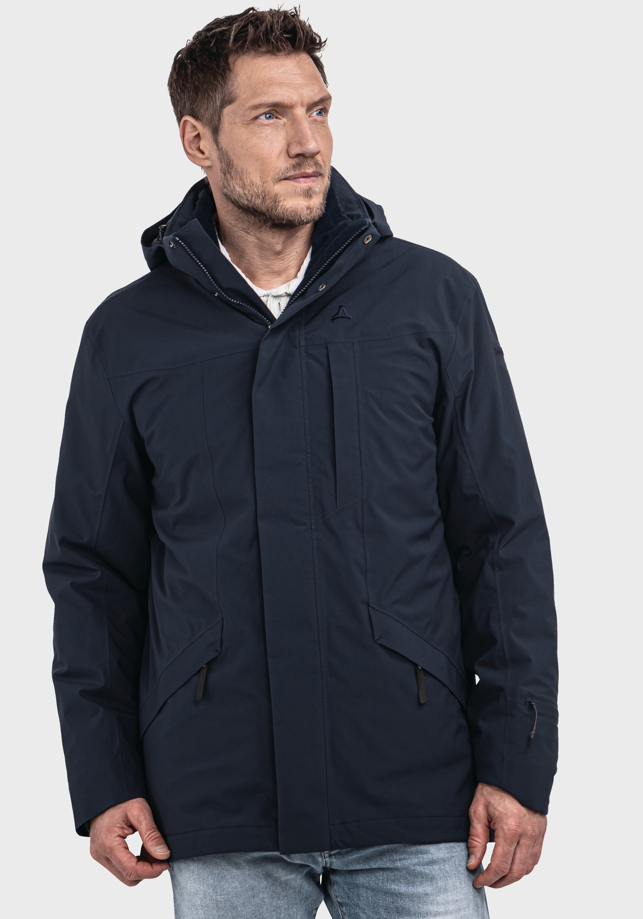 Schöffel Doppeljacke "3in1 Parka Style Borkol MNS" mit Kapuze