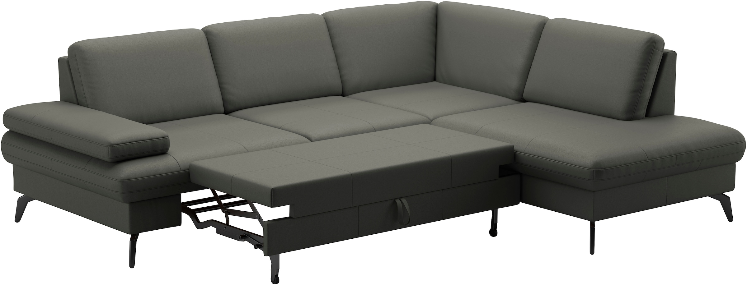 sit&more Ecksofa »Morris L-Form, inkl. Sitztiefenverstellung«, wahlweise mit Armteilverstellung, Bettfunktion & Bettkasten
