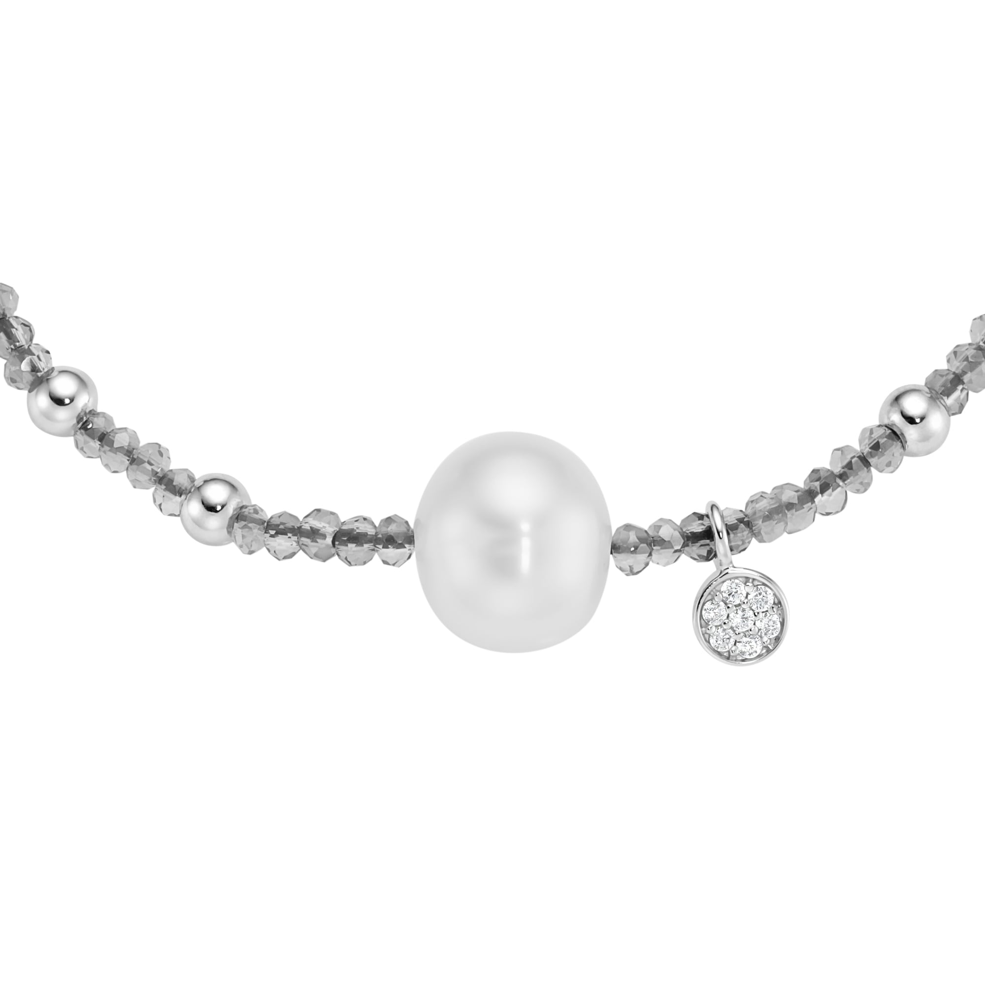 GIORGIO MARTELLO MILANO Armband »mit Süßwasser-Perlen und Ziersteinen, Silber 925«
