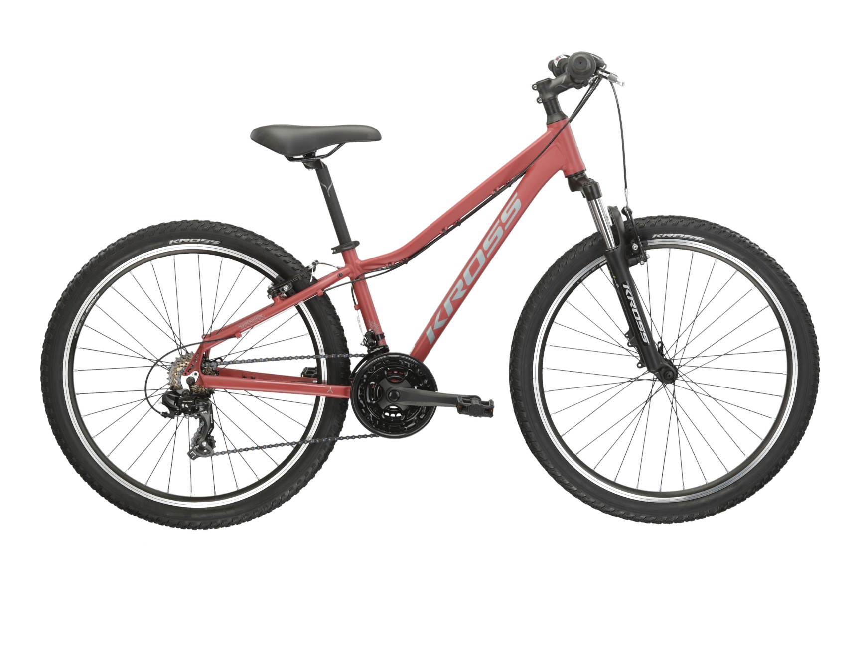 KROSS Mountainbike "Lea 1.0 rot", 48cm, 26 Zoll (66,04cm) hinten: 26 Zoll (66,04cm)rot, schwarz, Fahrräder