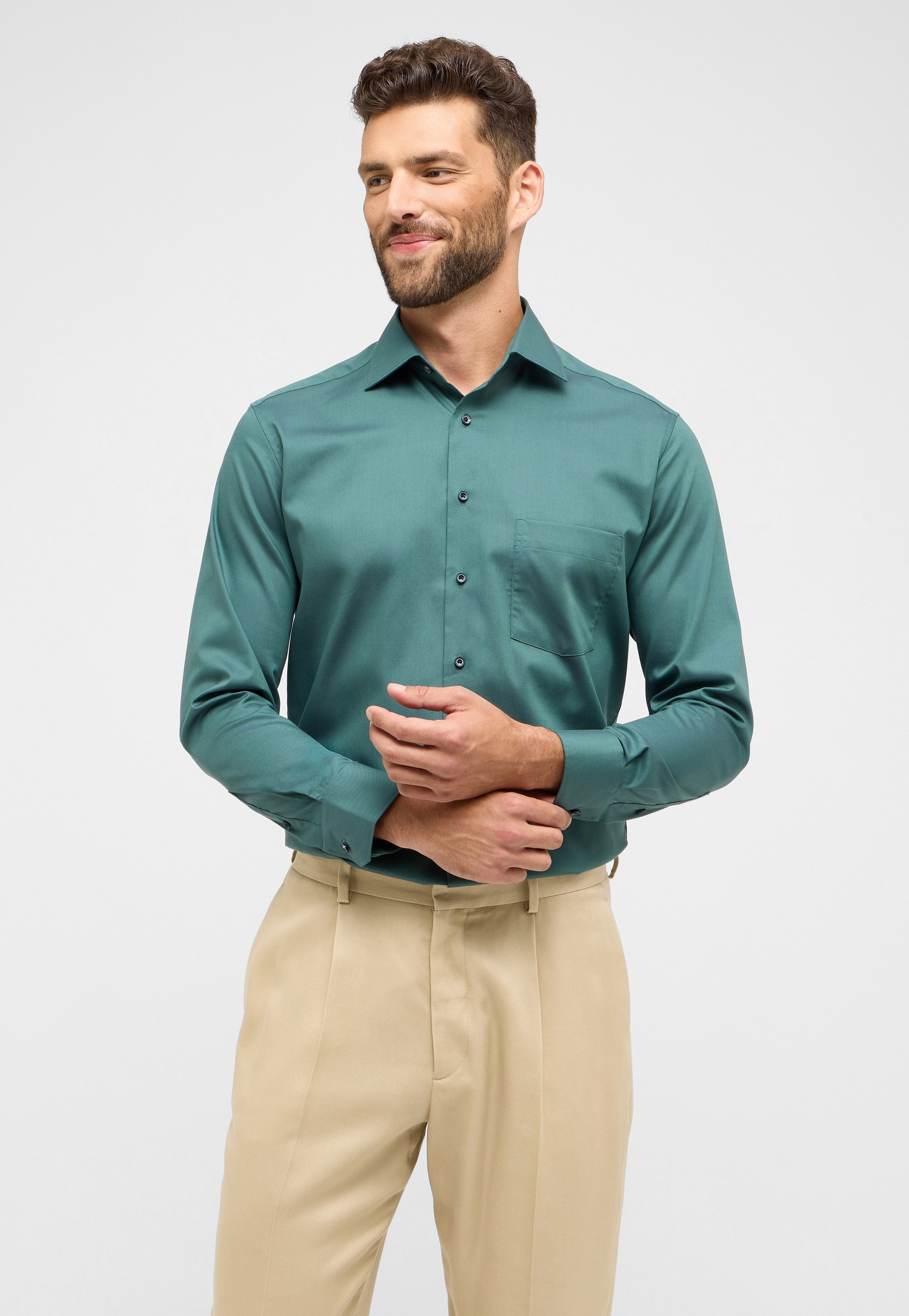 Eterna Langarmhemd "MODERN FIT", NON IRON (bügelfrei) günstig online kaufen