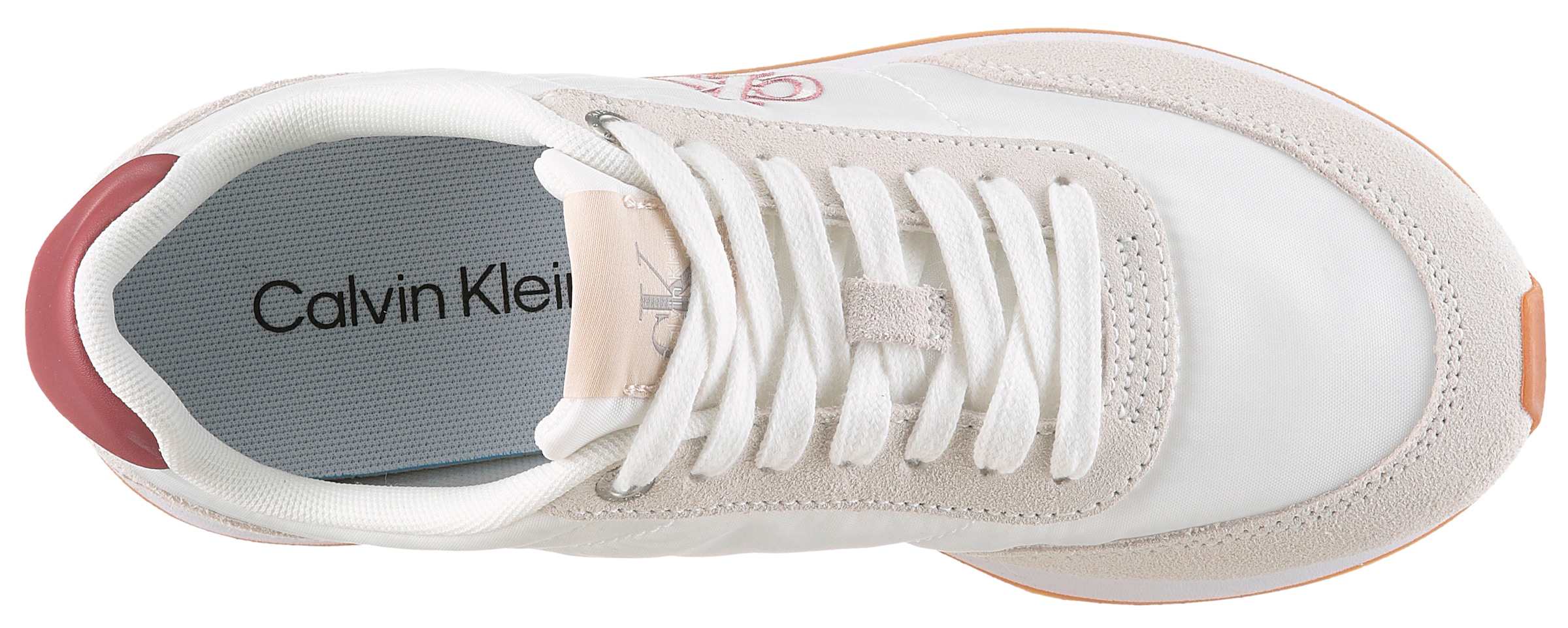 Calvin Klein Keilsneaker »RETRO RUNNER ESS MIX MAT«  Schnürschuh, Halbschuh, Freizeitschuh mit leichter Laufsohle