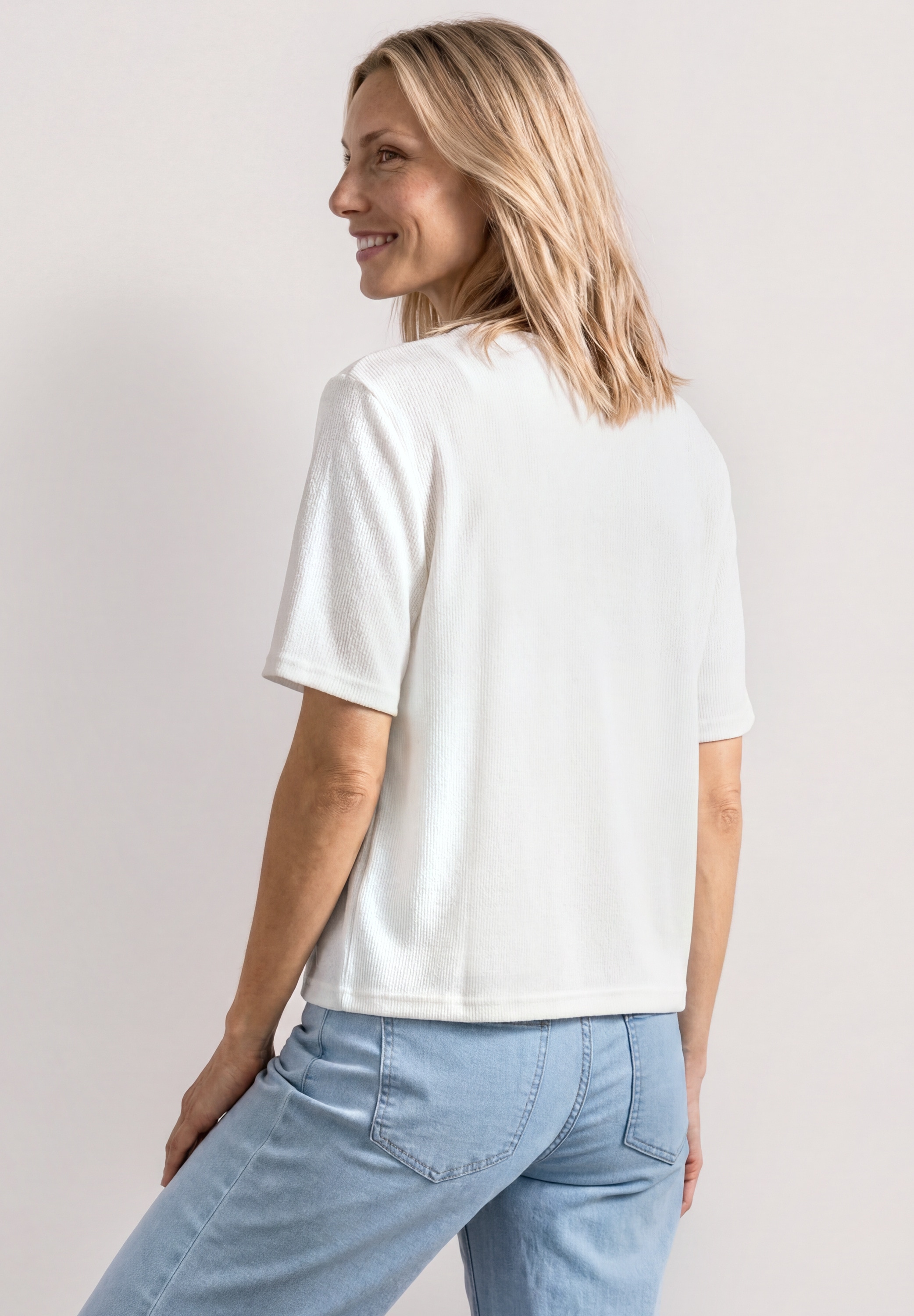 STREET ONE Strickjacke Viskosemix mit Stretchanteil
