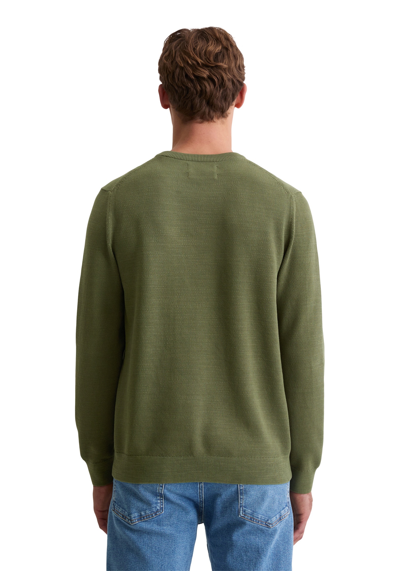 Marc O'Polo Rundhalspullover »aus Bio-Baumwoll-Piqué«