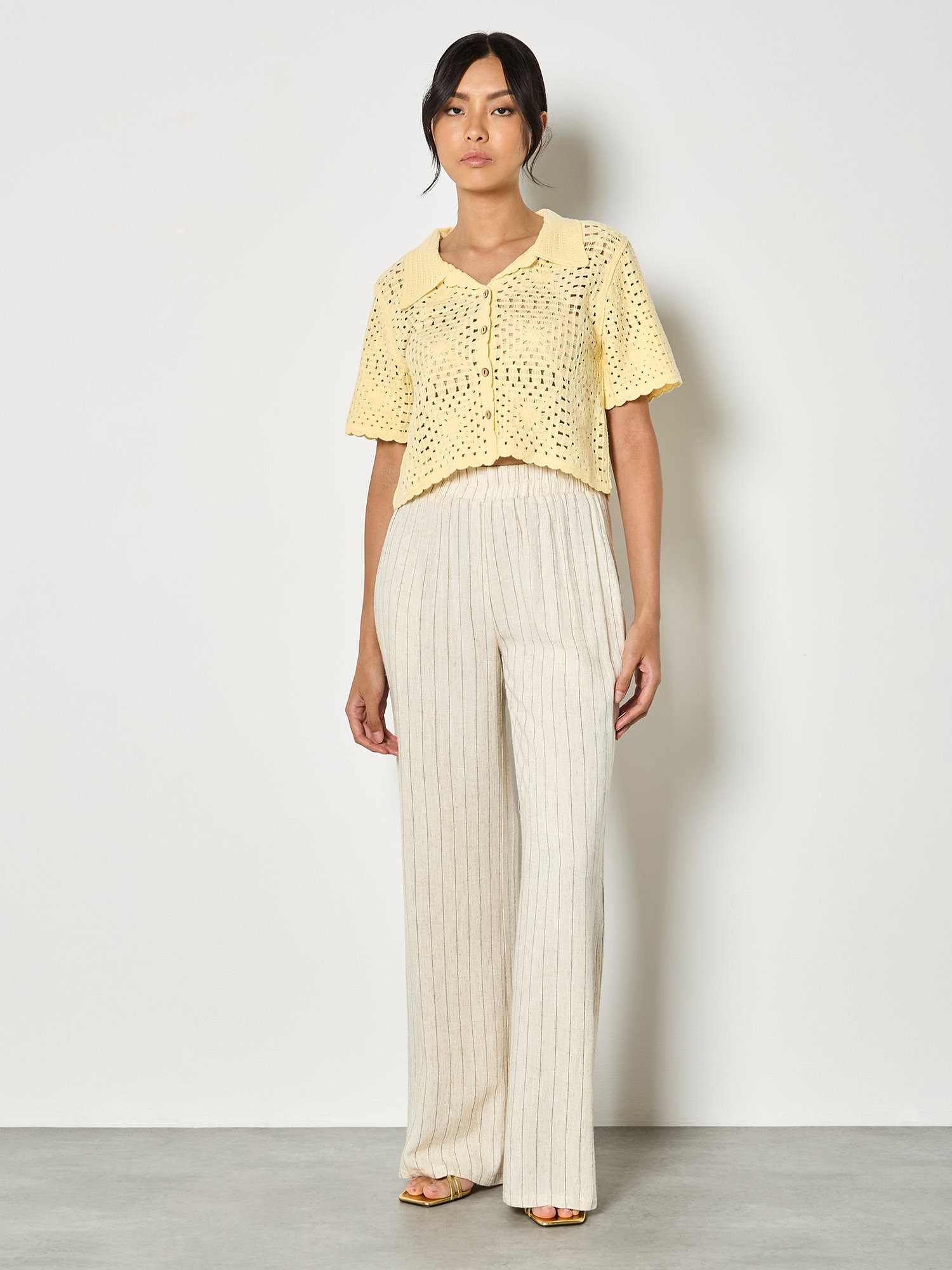 Apricot Leinenhose »Hose«  mit Nadelstreifen