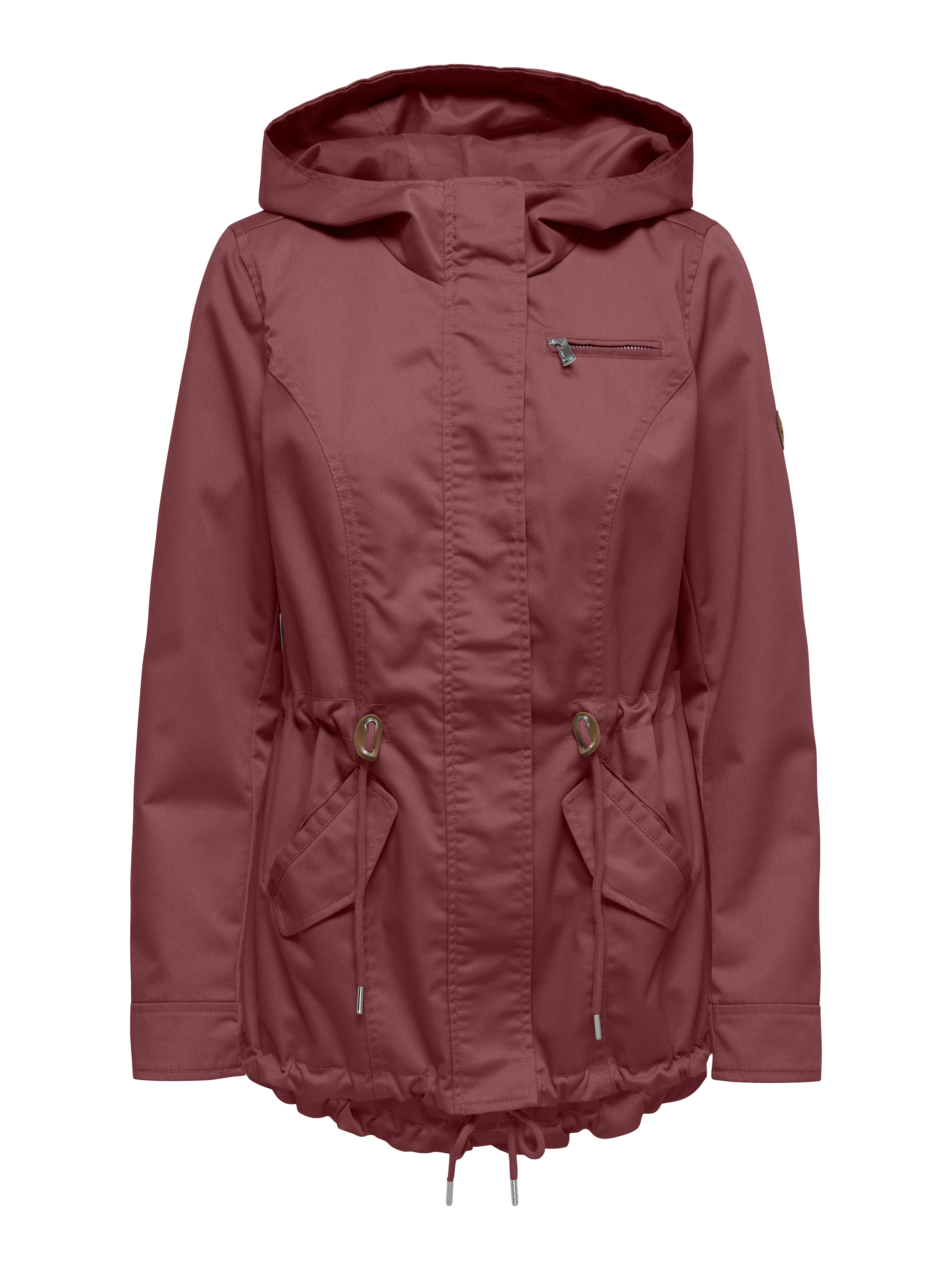 ONLY Parka »ONLLORCA LIFE CANVAS PARKA CC OTW« mit Kapuze mit Kordelzug in der Taille