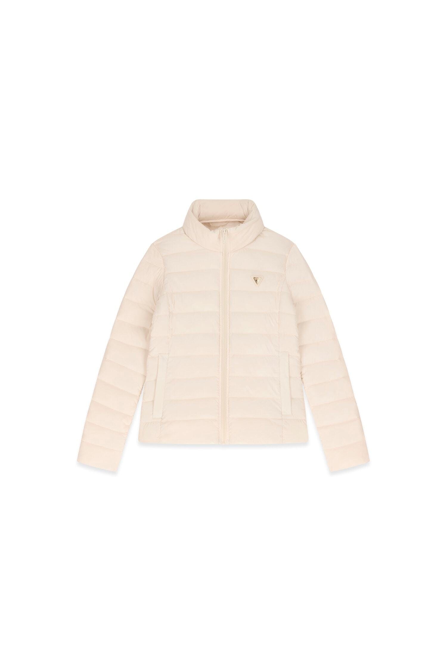 Guess Steppjacke »SOLID HEAVY DIANN PUFFER JACKE« mit Kapuze mit Stehkragen, gefüttert