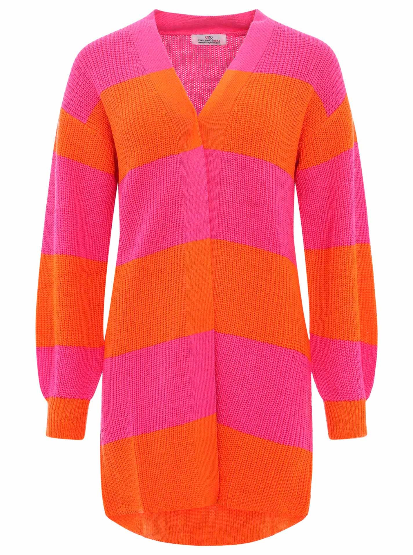 Zwillingsherz Cardigan ""Katja"", One Size, Wollanteil, Langarm, Blockstrei günstig online kaufen