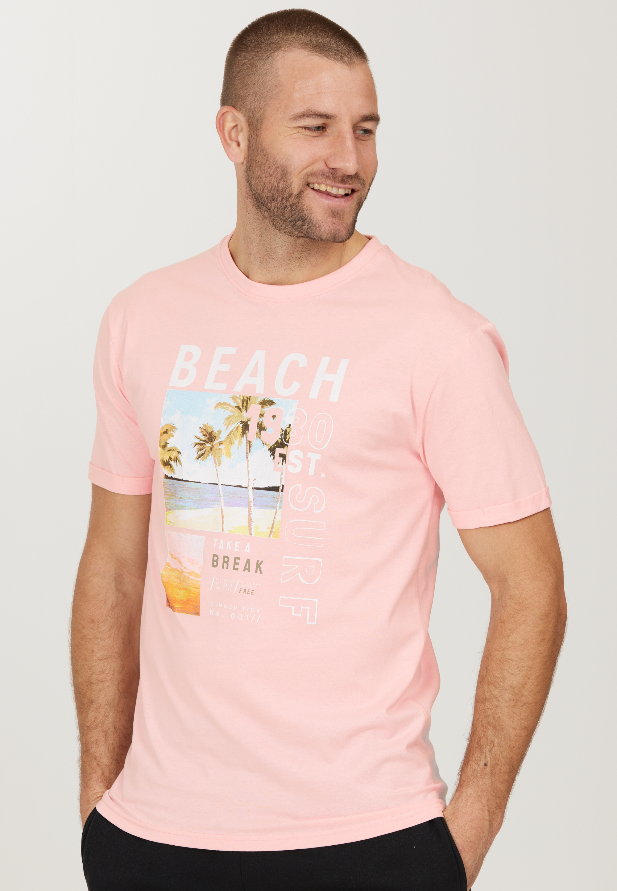 CRUZ T-Shirt »Thomsson«, im sommerlichen Design