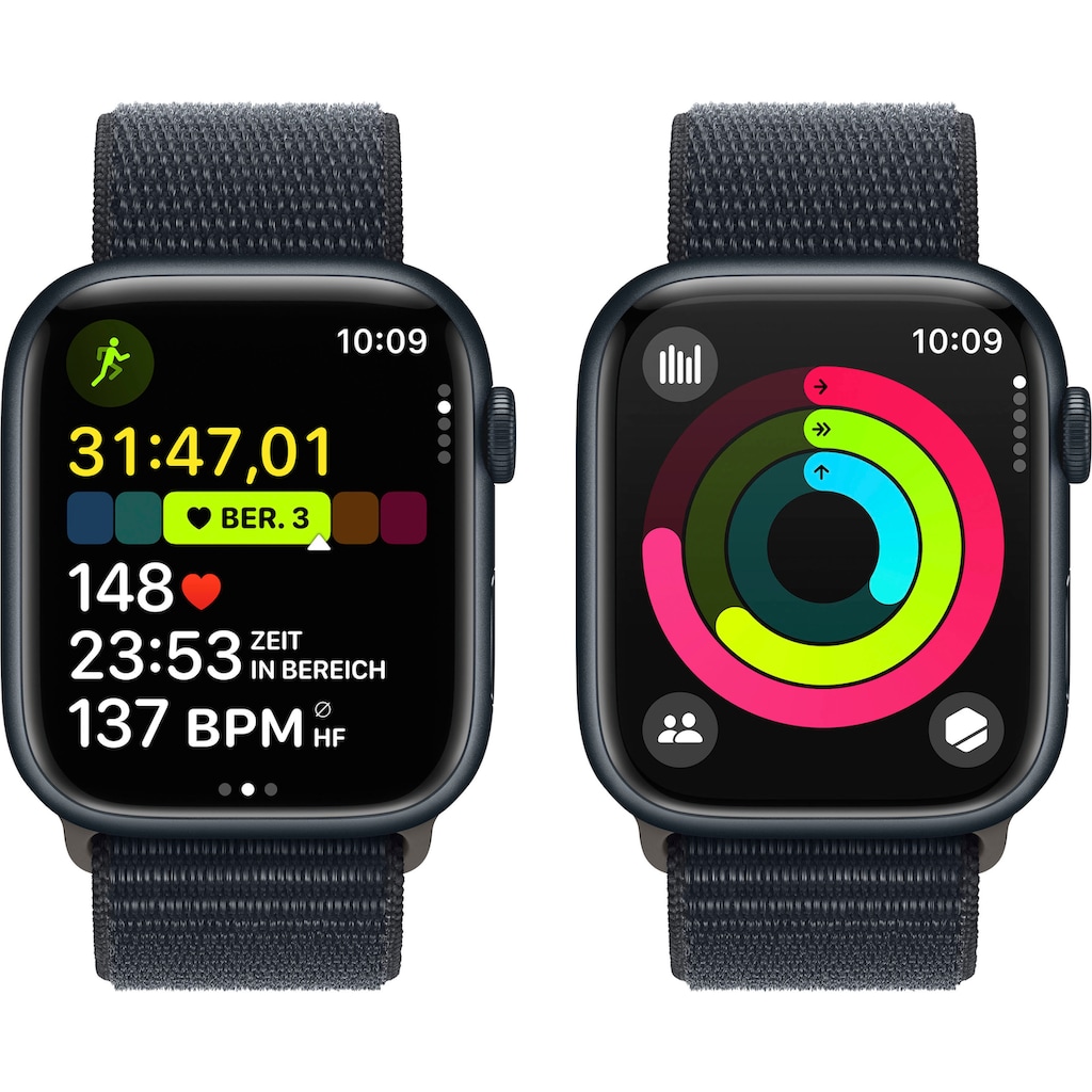 Apple Smartwatch »Watch Series 9 GPS + Cellular 45mm Aluminium One-Size«, (Watch OS 10)
