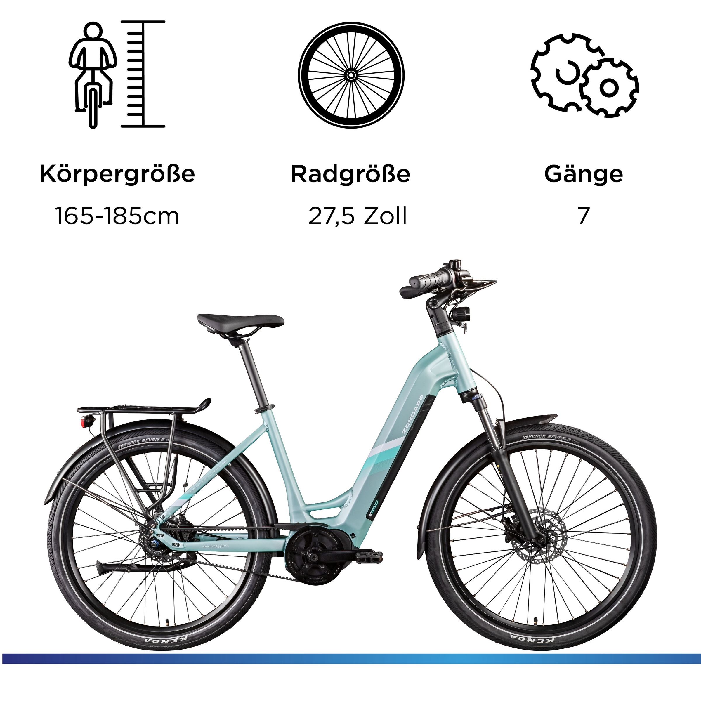 Zündapp »X850« 7 Gang Nabenschaltung Mittelmotor 250 W Pedelec, Elektrofahrrad für Damen und Herren