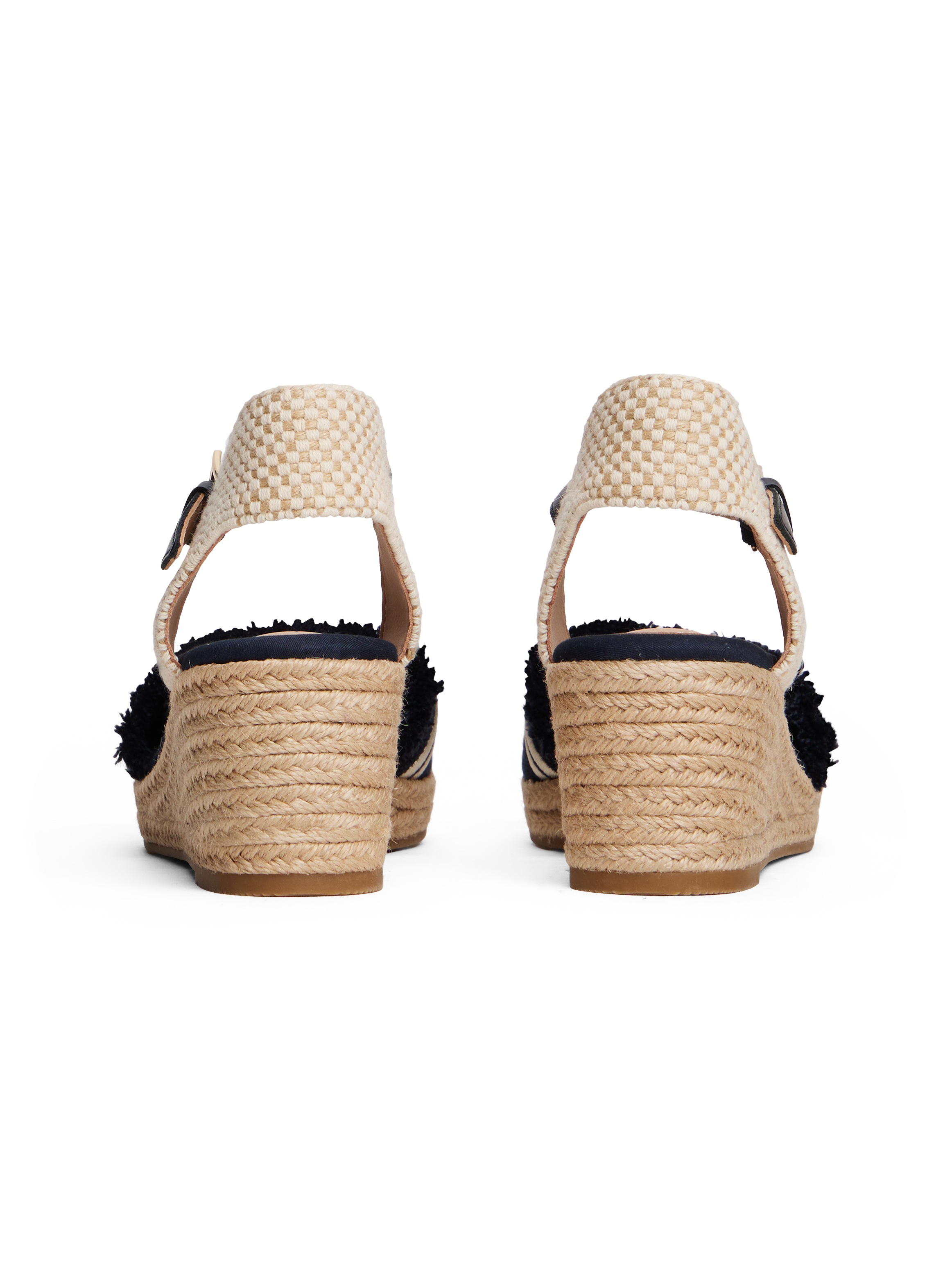 Tommy Hilfiger Keilsandalette "FRINGE CANVAS MEDIUM WEDGE", Plateau, Sommer günstig online kaufen