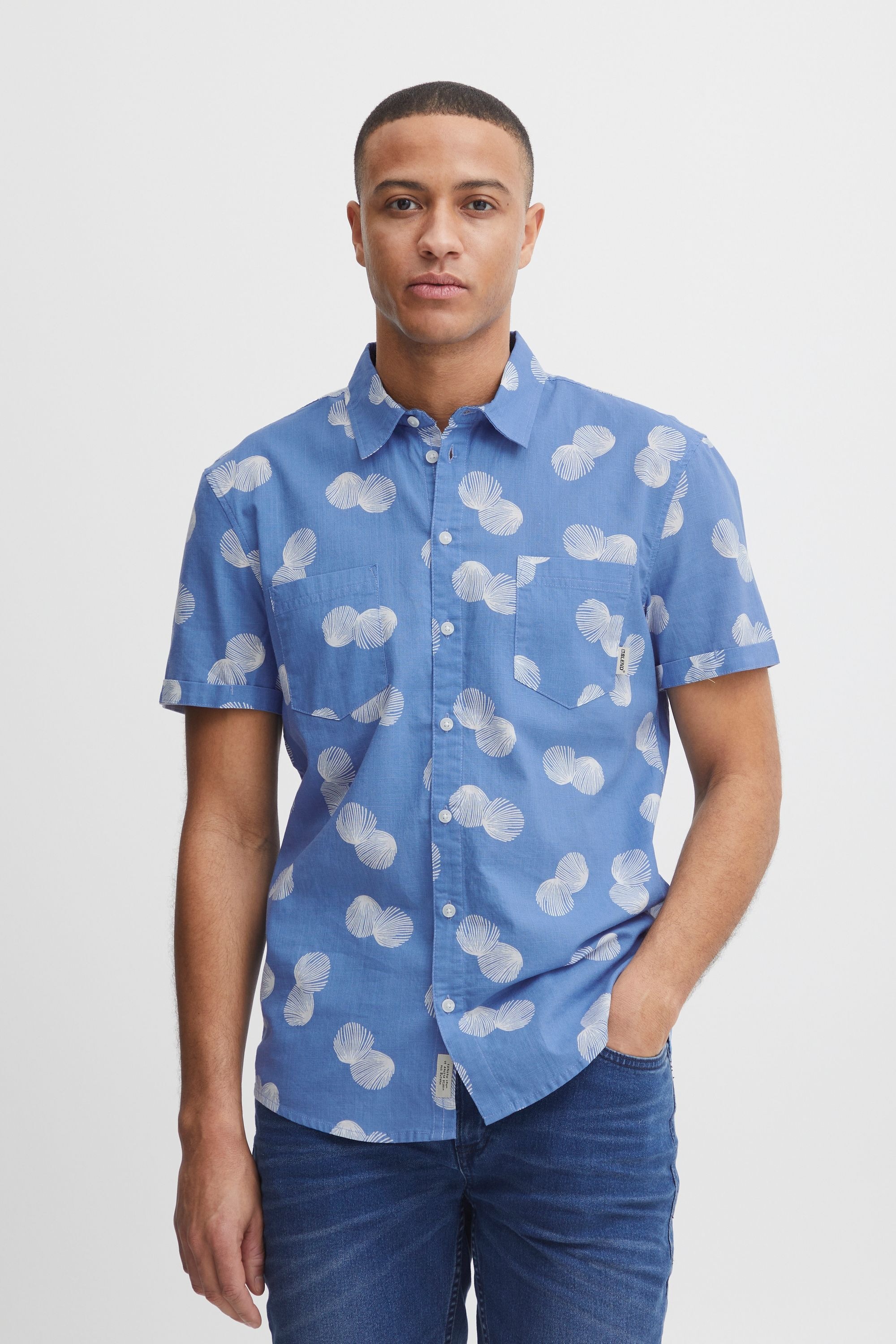 BLEND BHShirt Men's Short Sleeve Shirt Regatta M 4