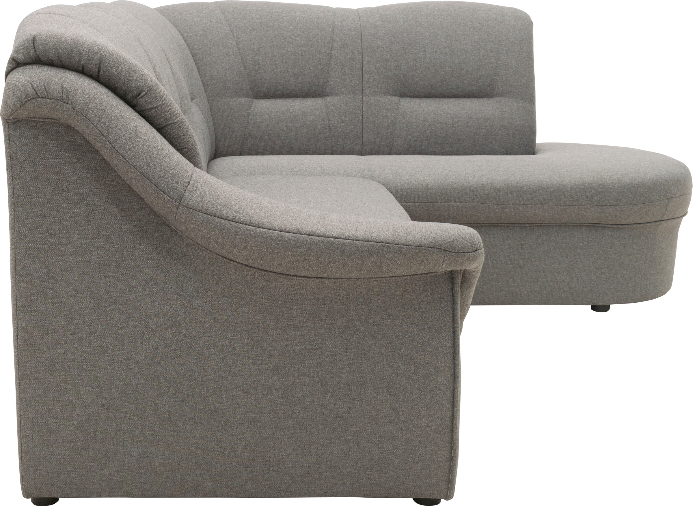 DOMO collection Ecksofa »Faenza für kleine Räume, Stellmaße 232,176cm, komfortabel, L-Form«, mit Ottomane, zeitlos, elegante Armlehnen, wahlweise mit Bettfunktion